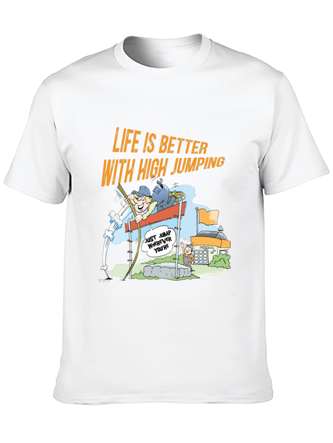 Life is Better with High Jumping Cartoon T-Shirt