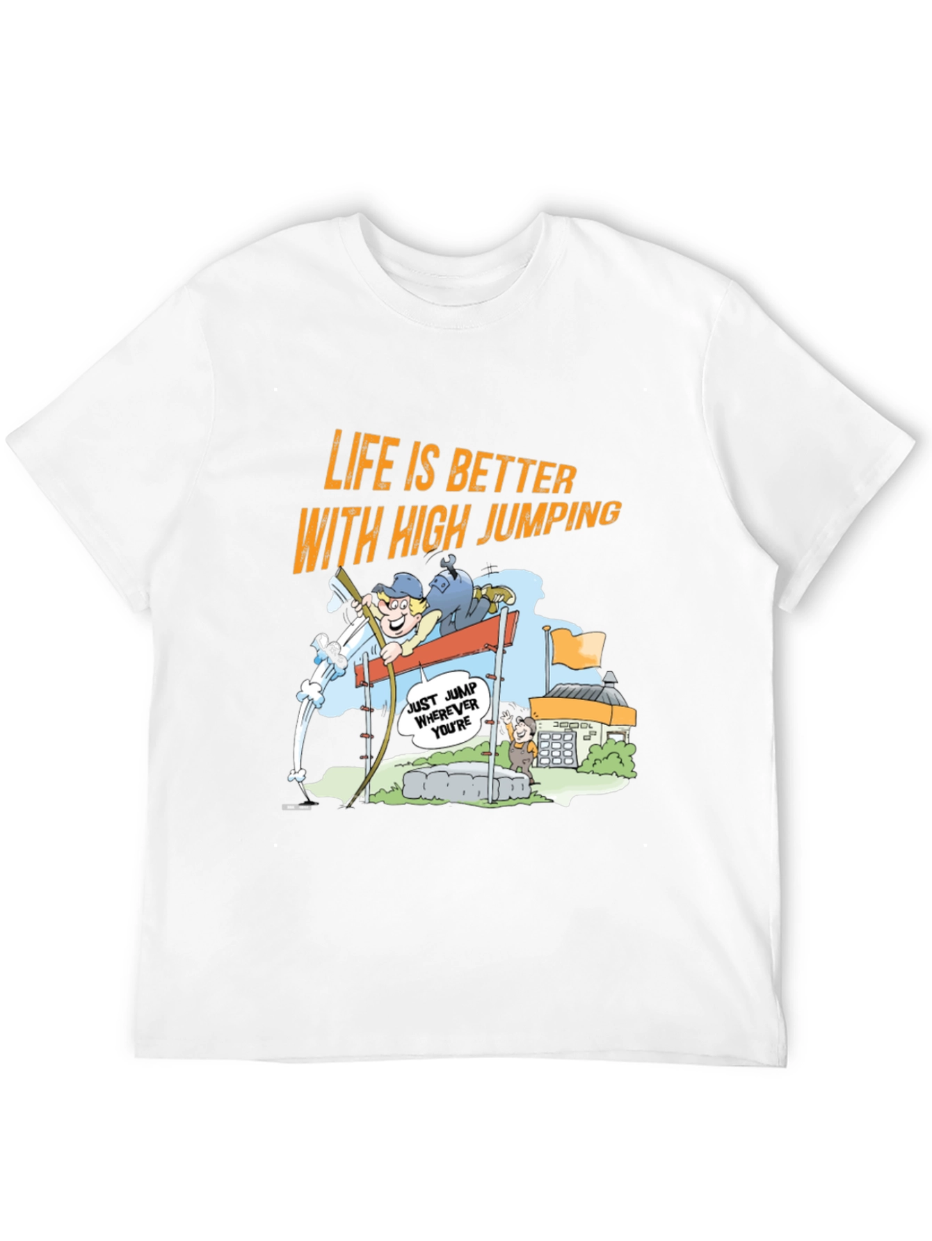 Life is Better with High Jumping Cartoon T-Shirt