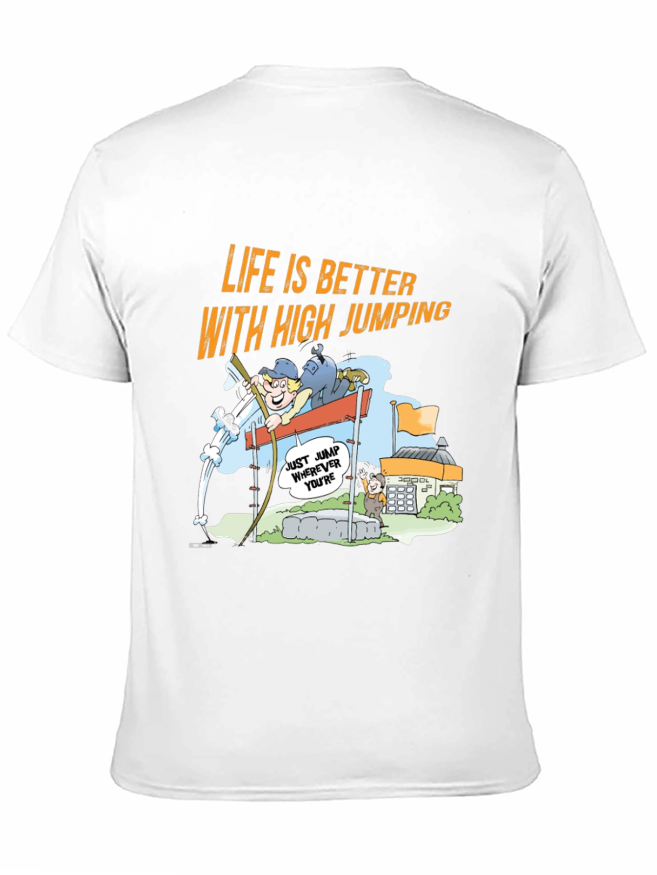 Life is Better with High Jumping Cartoon T-Shirt