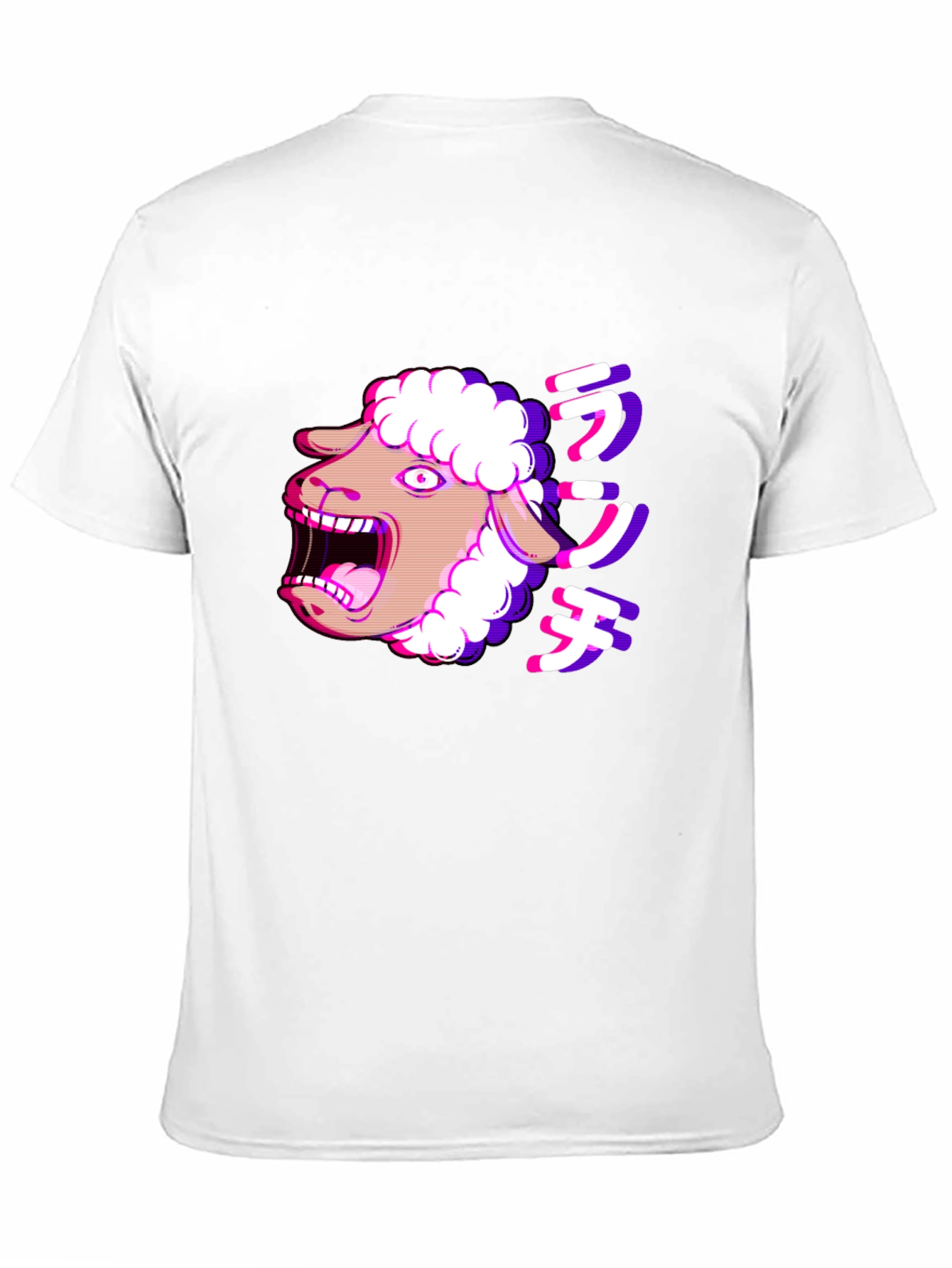 Screaming Sheep Anime T-Shirt - Black Cotton Tee