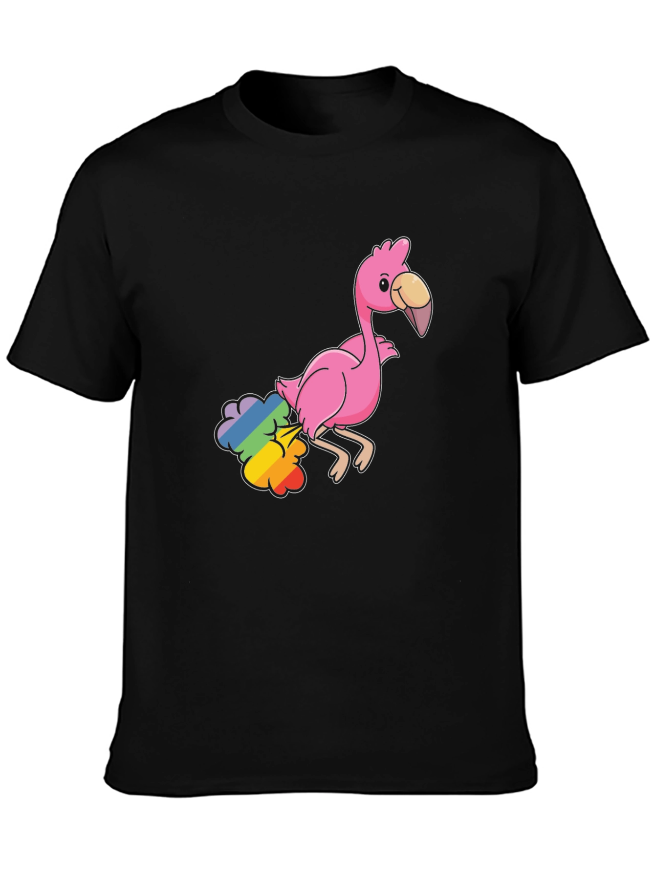 Funny Flamingo Rainbow Fart T-Shirt