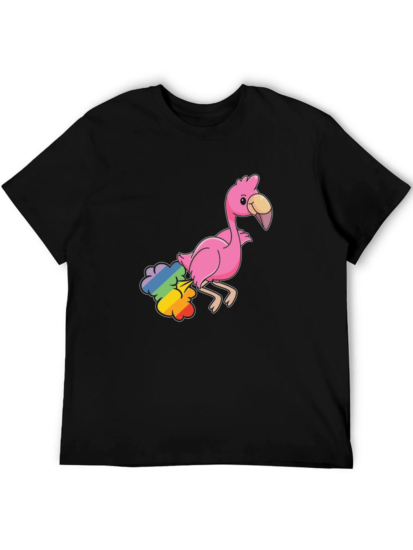 Funny Flamingo Rainbow Fart T-Shirt