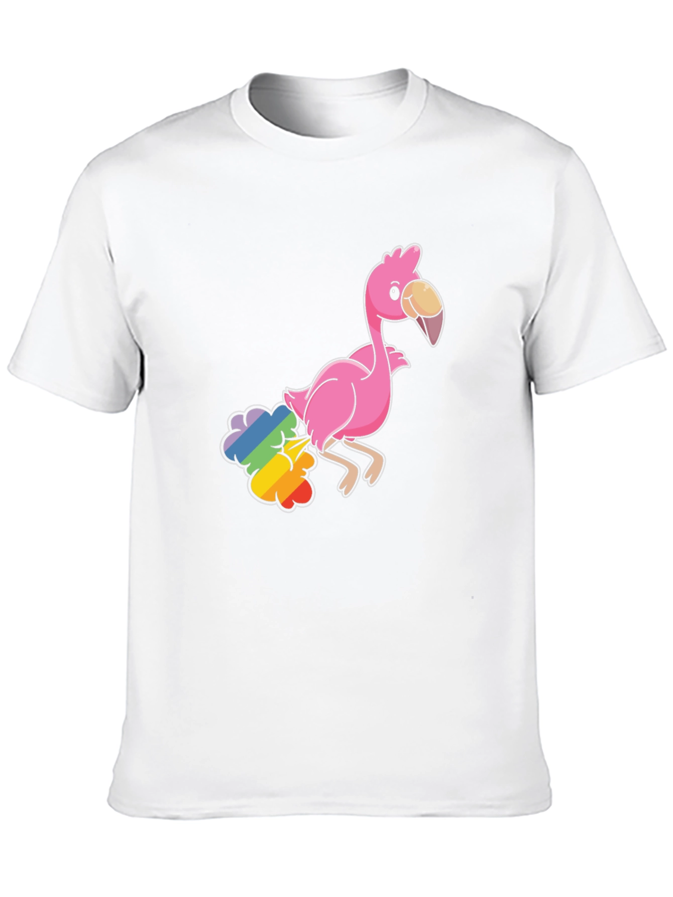 Funny Flamingo Rainbow Fart T-Shirt