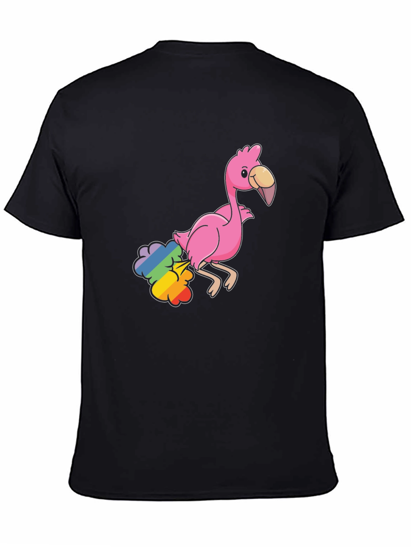 Funny Flamingo Rainbow Fart T-Shirt