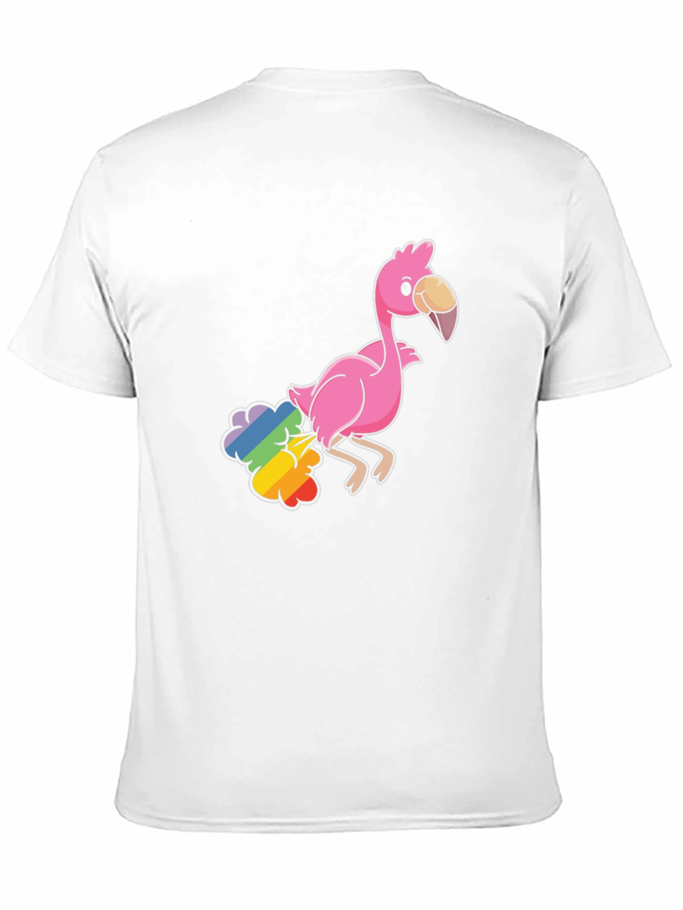 Funny Flamingo Rainbow Fart T-Shirt