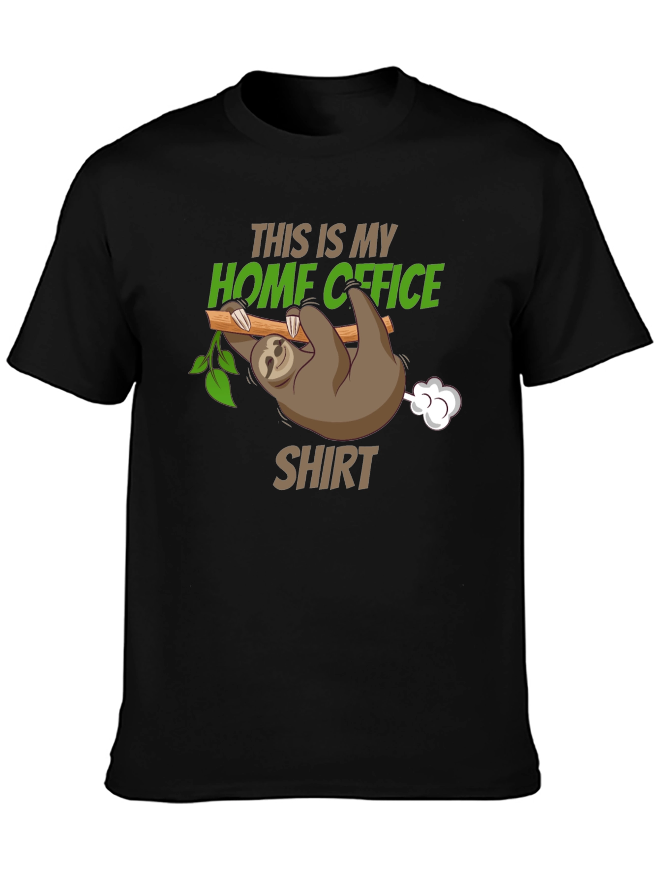 Home Office Sloth Graphic T-Shirt