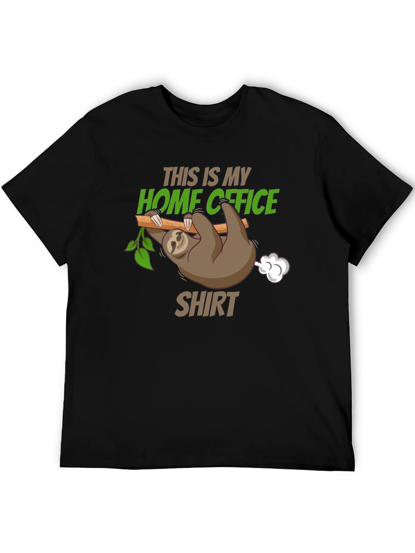 Home Office Sloth Graphic T-Shirt