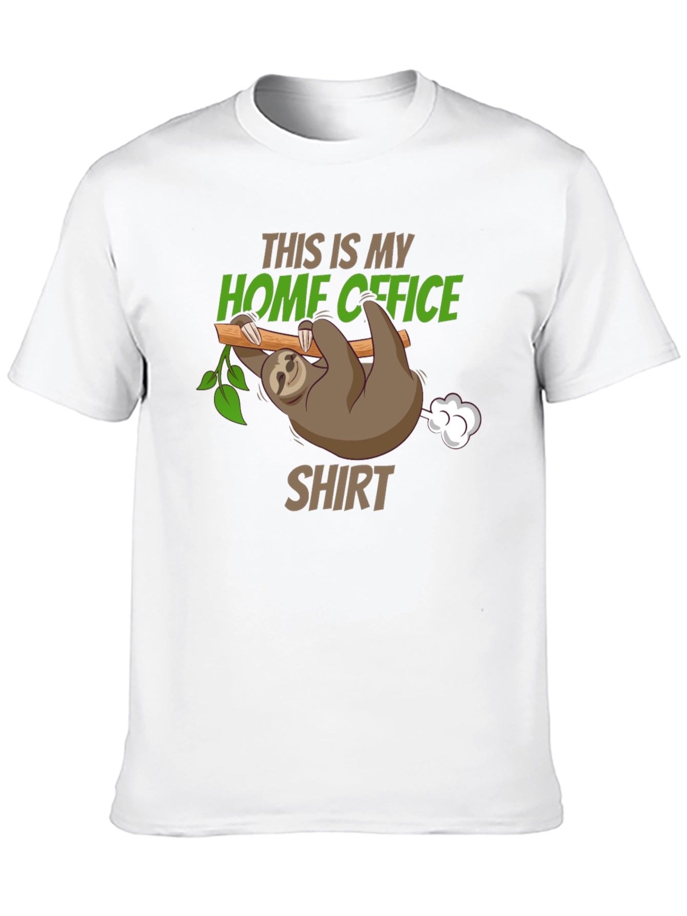 Home Office Sloth Graphic T-Shirt