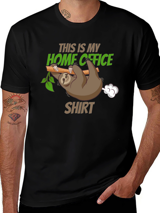 Home Office Sloth Graphic T-Shirt