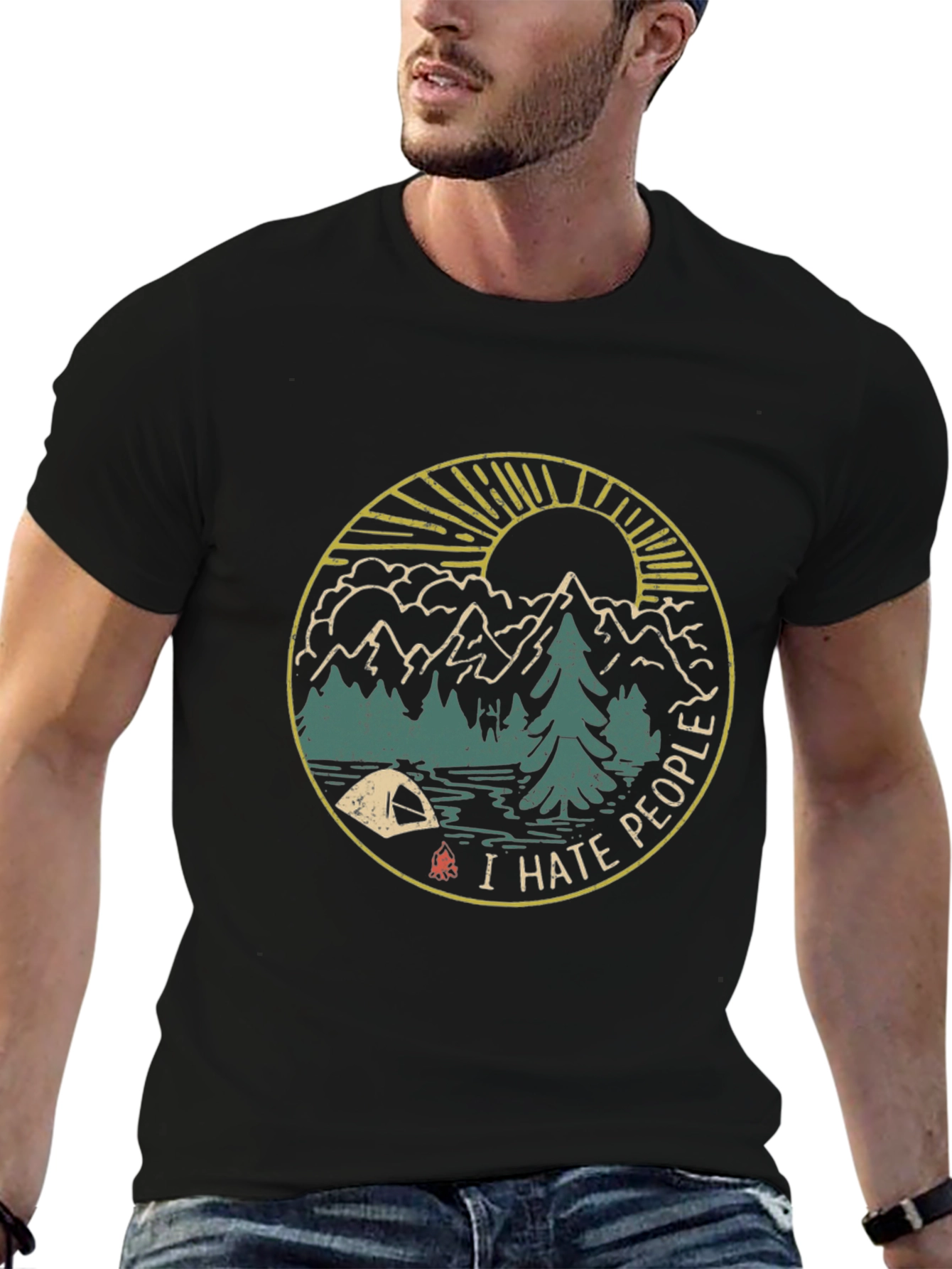 I Hate People Camping Graphic T-Shirt