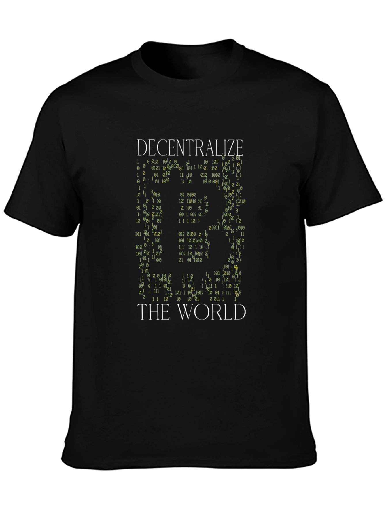 Decentralize The World Bitcoin Black T-Shirt