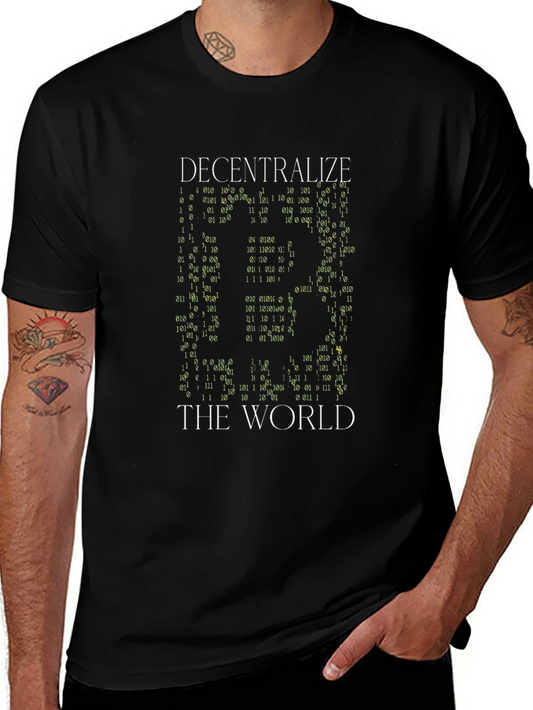 Decentralize The World Bitcoin Black T-Shirt