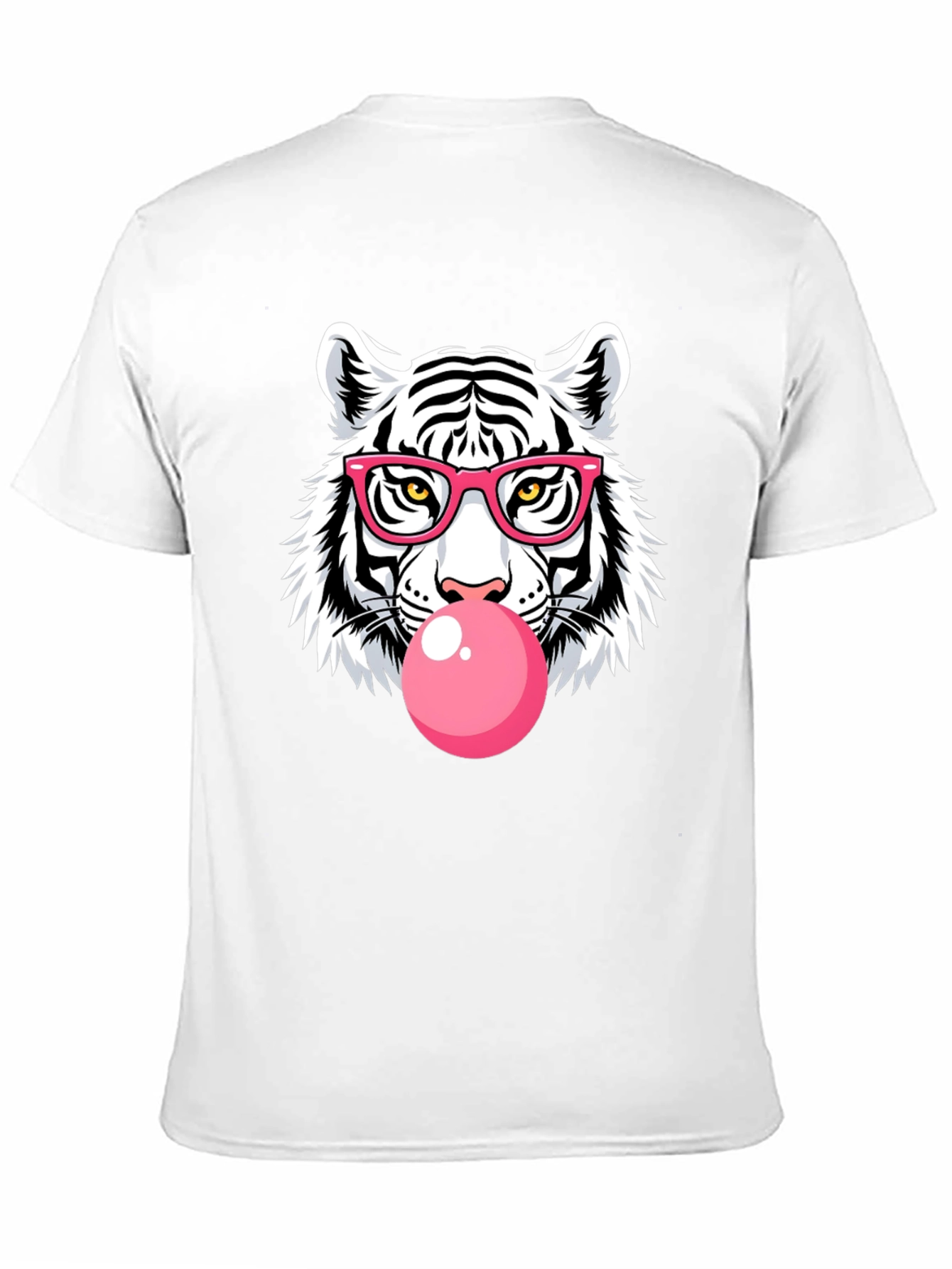 Cool Tiger Bubble Gum Graphic Black T-Shirt
