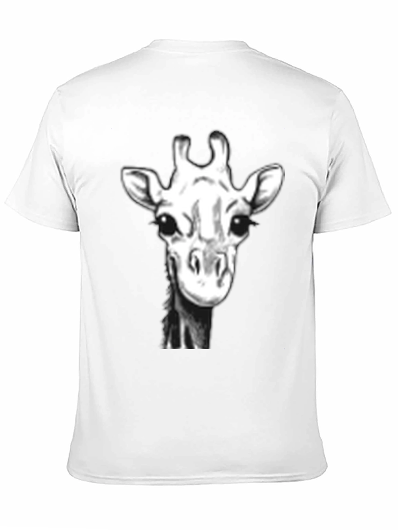 Giraffe Portrait Black T-Shirt