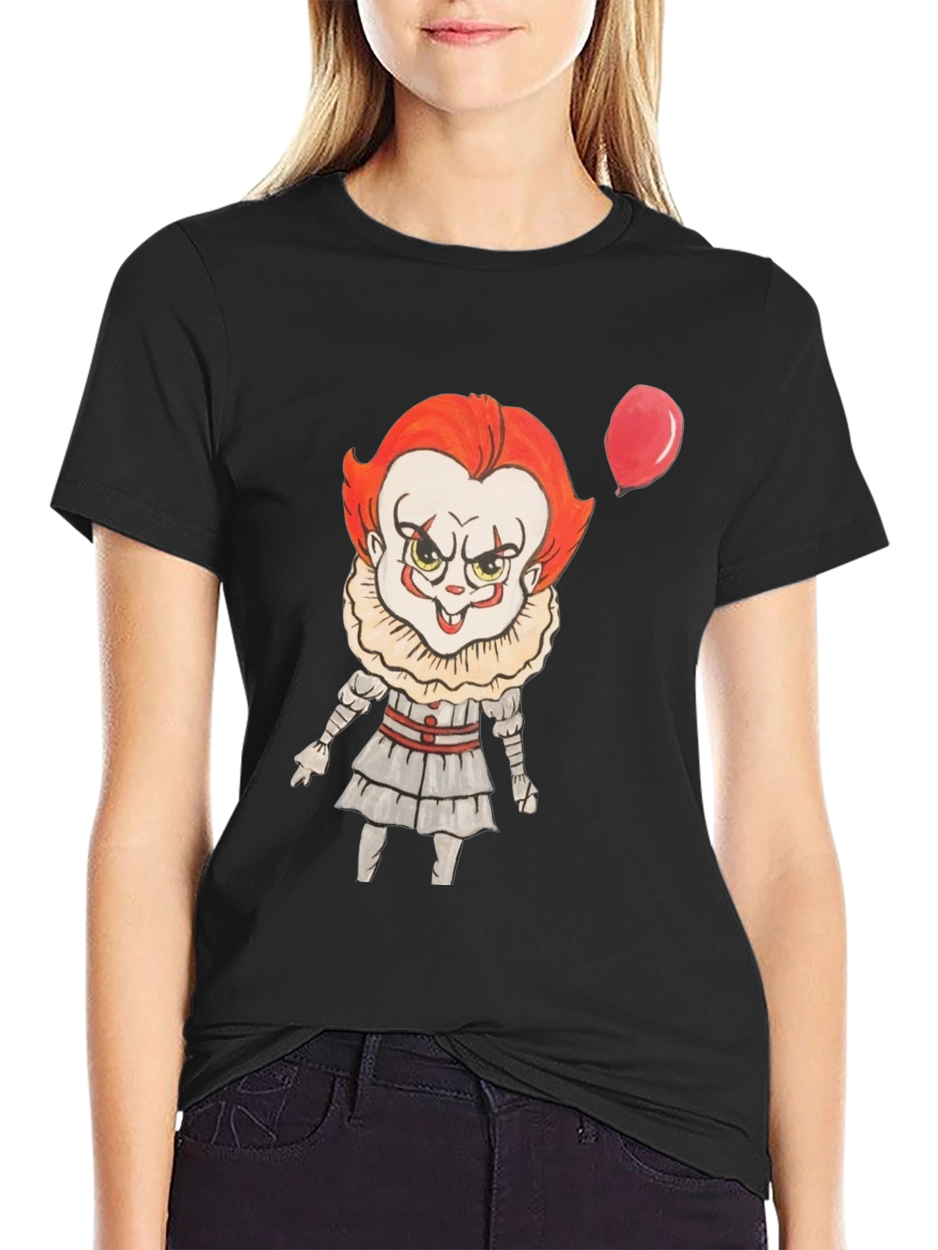 Pennywise Cartoon Graphic Print T-Shirt