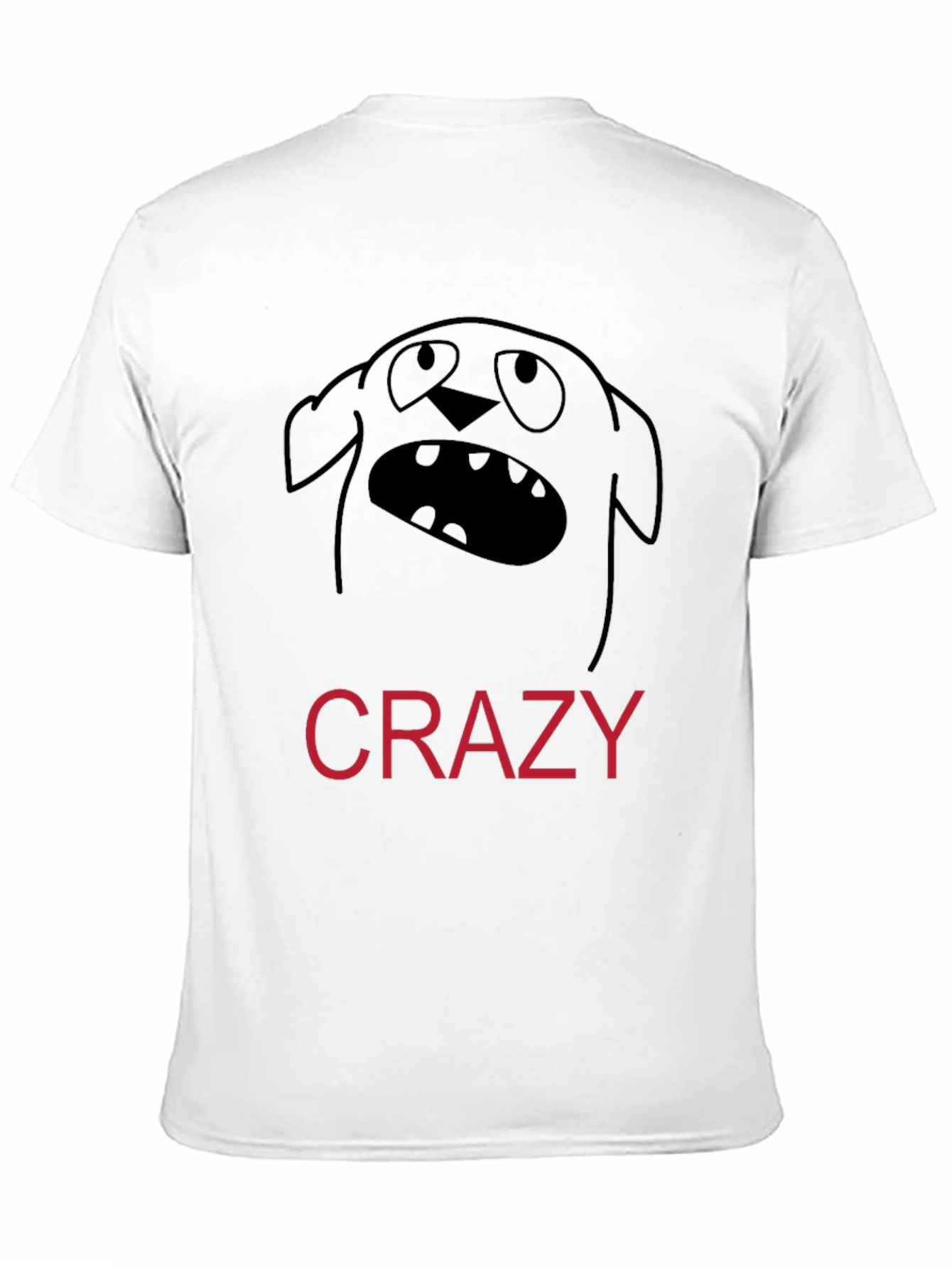 Crazy Dog Graphic Tee - Funny Black T-Shirt
