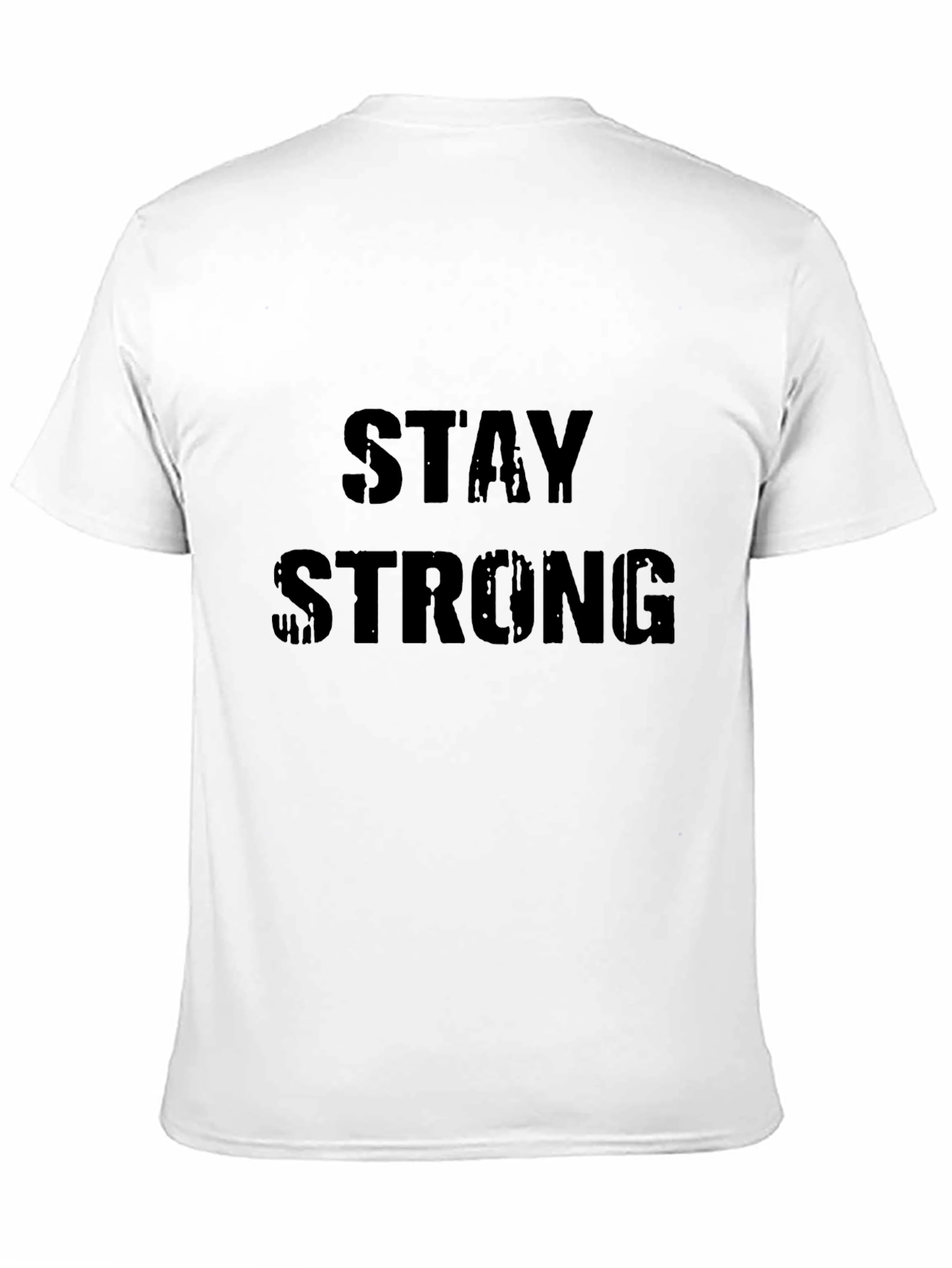 Stay Strong Graphic Print Black T-Shirt