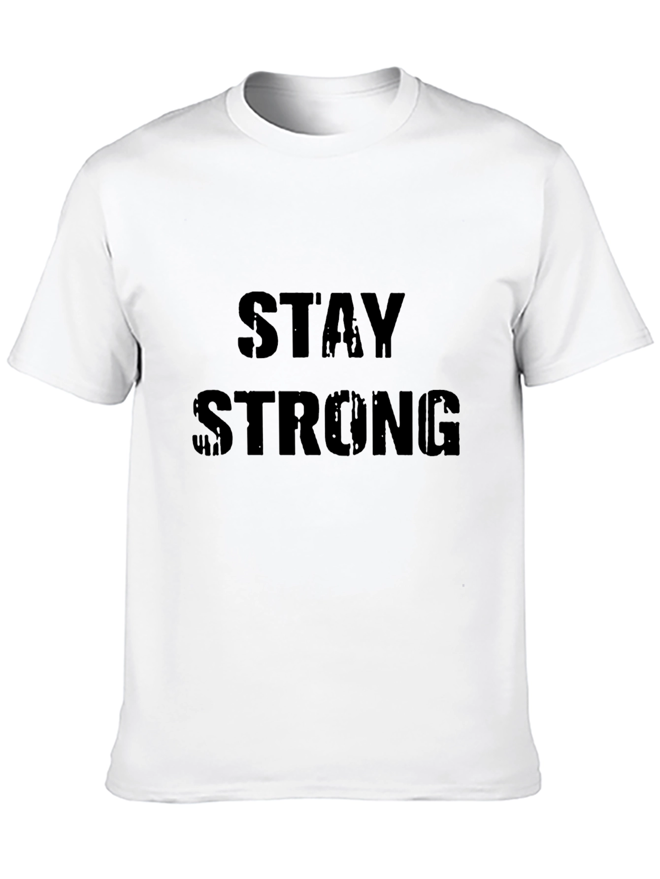 Stay Strong Graphic Print Black T-Shirt