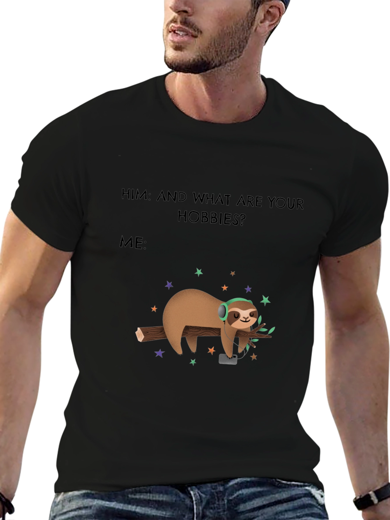 Hobbies Sloth Tee - Chill Vibes Only!