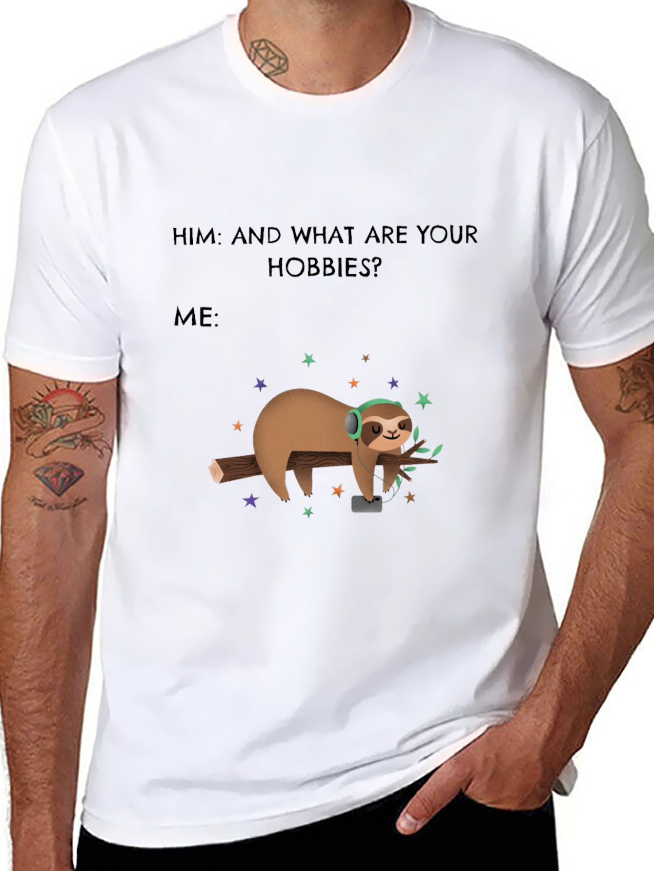 Hobbies Sloth Tee - Chill Vibes Only!