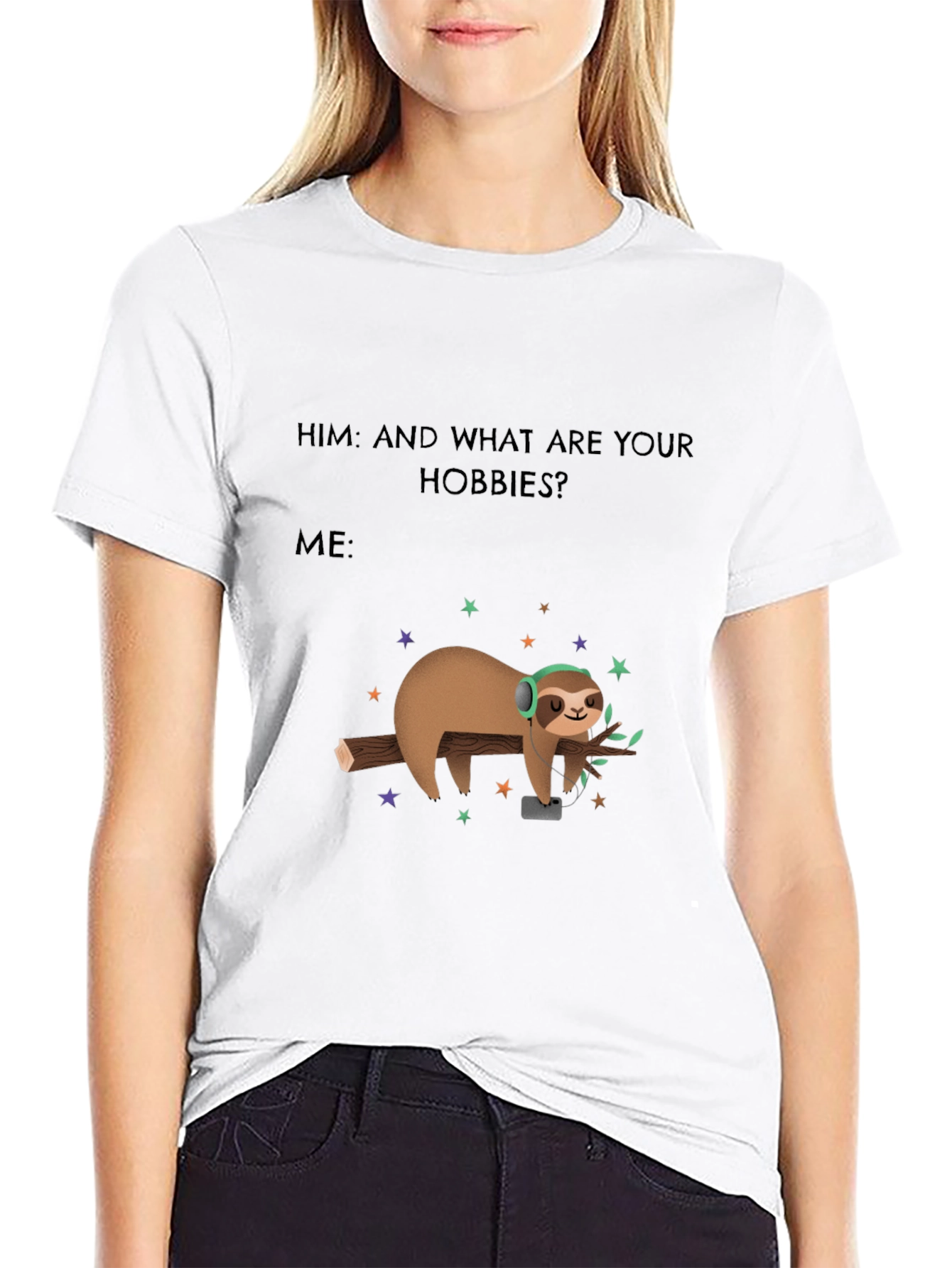 Hobbies Sloth Tee - Chill Vibes Only!