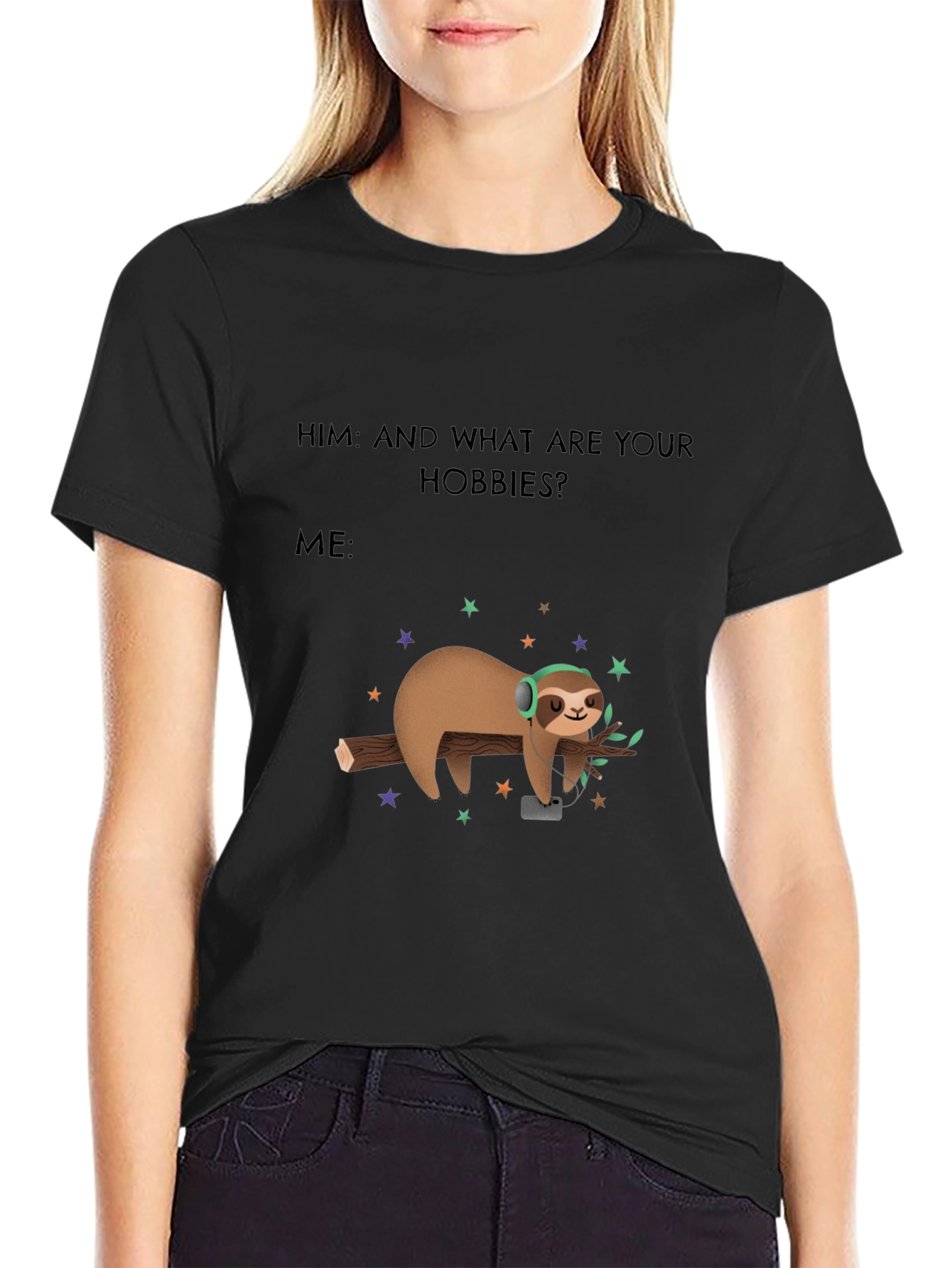 Hobbies Sloth Tee - Chill Vibes Only!