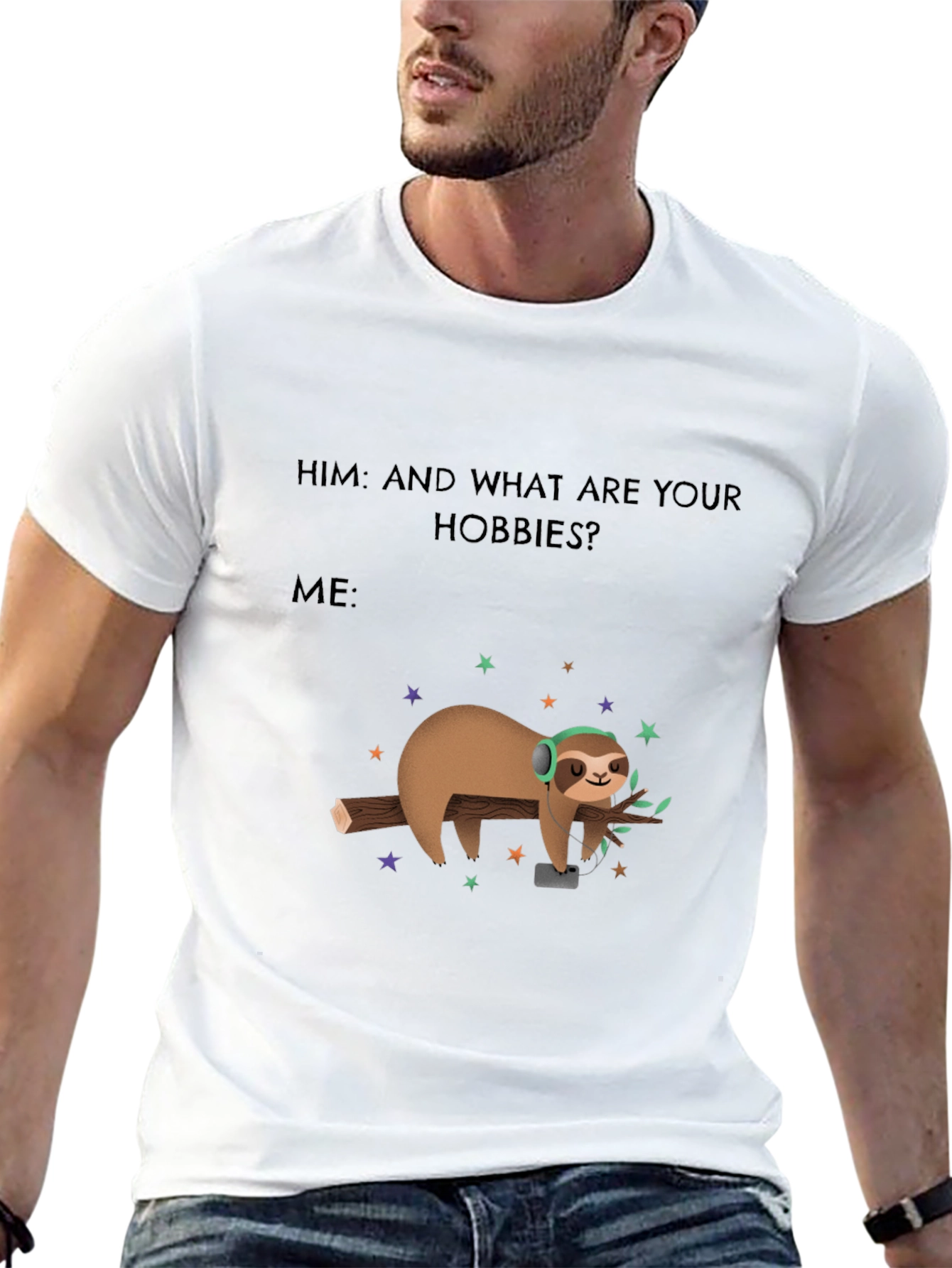 Hobbies Sloth Tee - Chill Vibes Only!