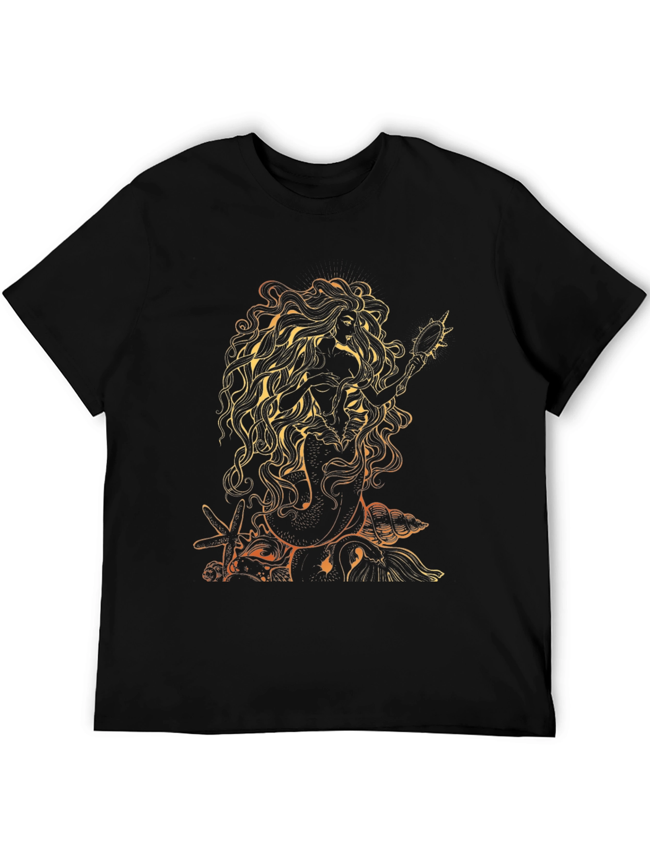 Mermaid Graphic Tee - Black
