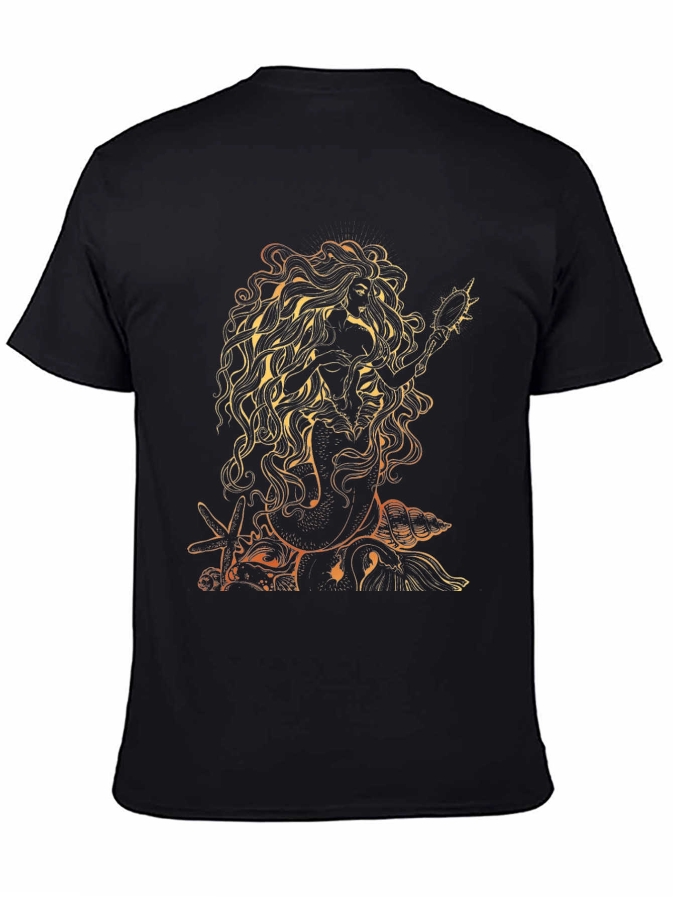 Mermaid Graphic Tee - Black