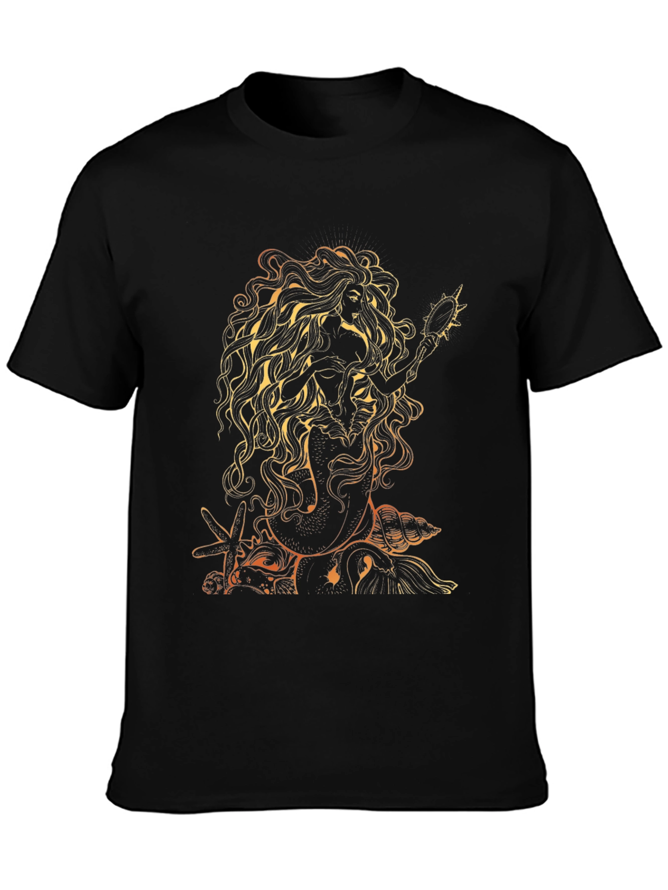 Mermaid Graphic Tee - Black