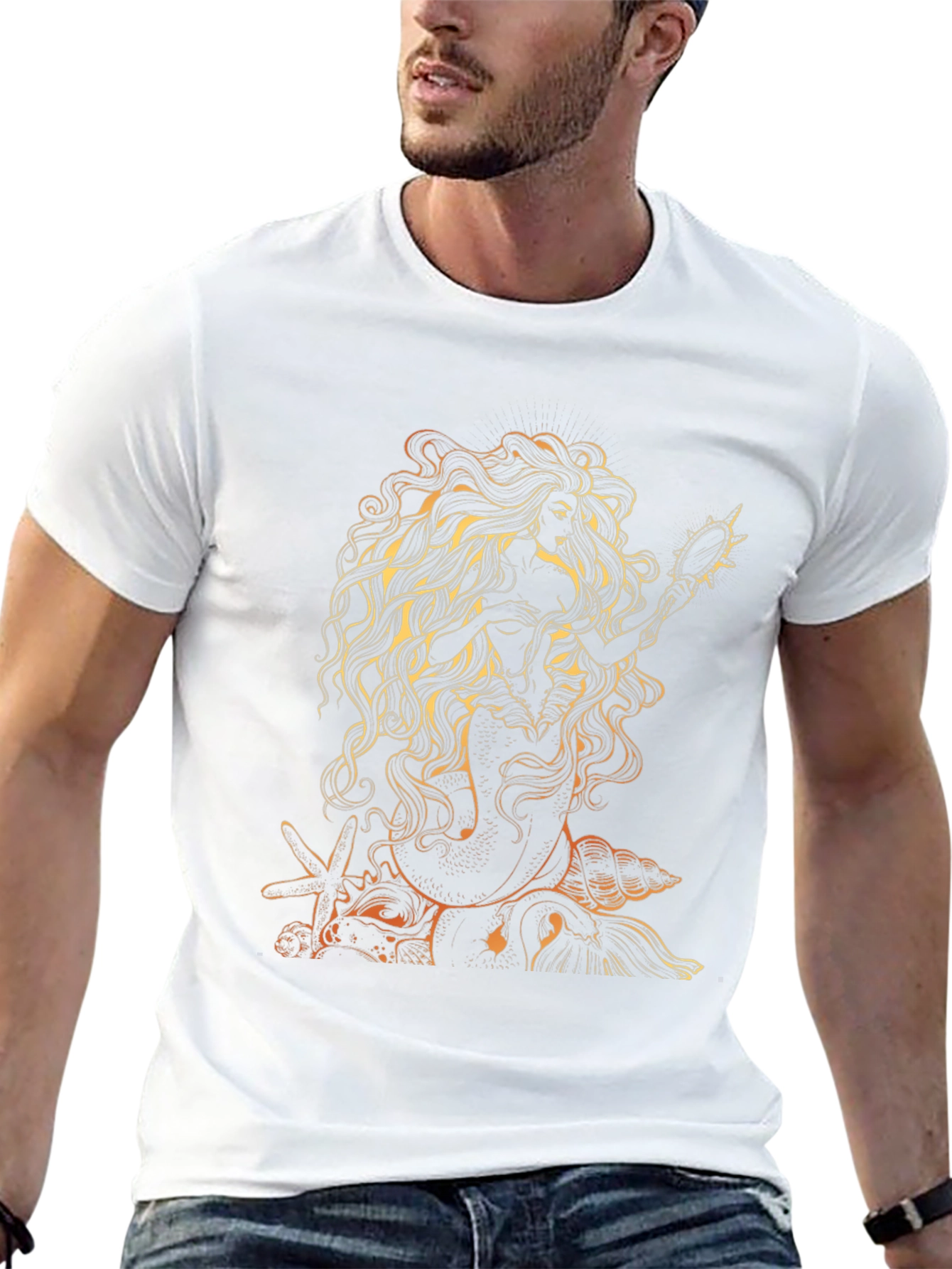 Mermaid Graphic Tee - Black