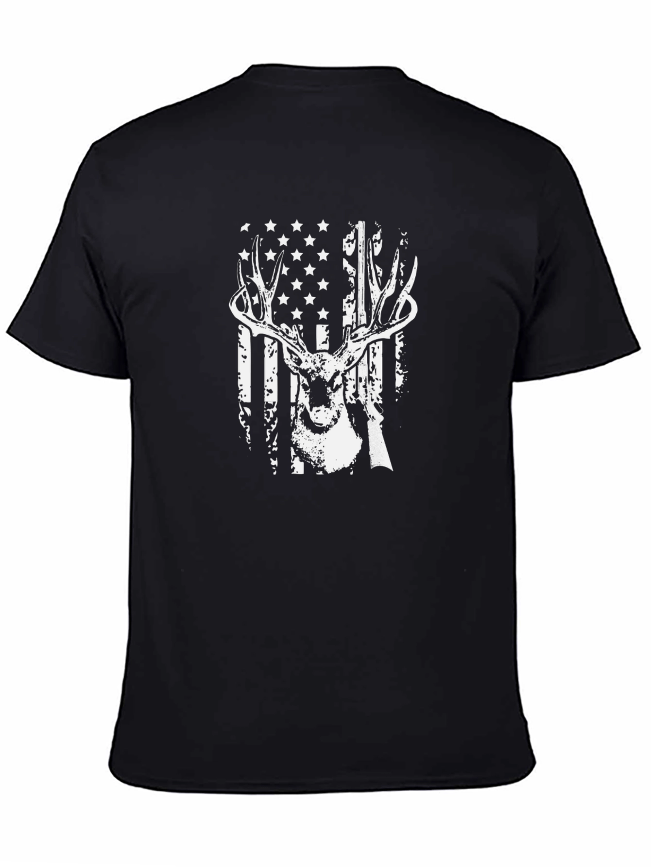 Deer Hunting American Flag Graphic Tee
