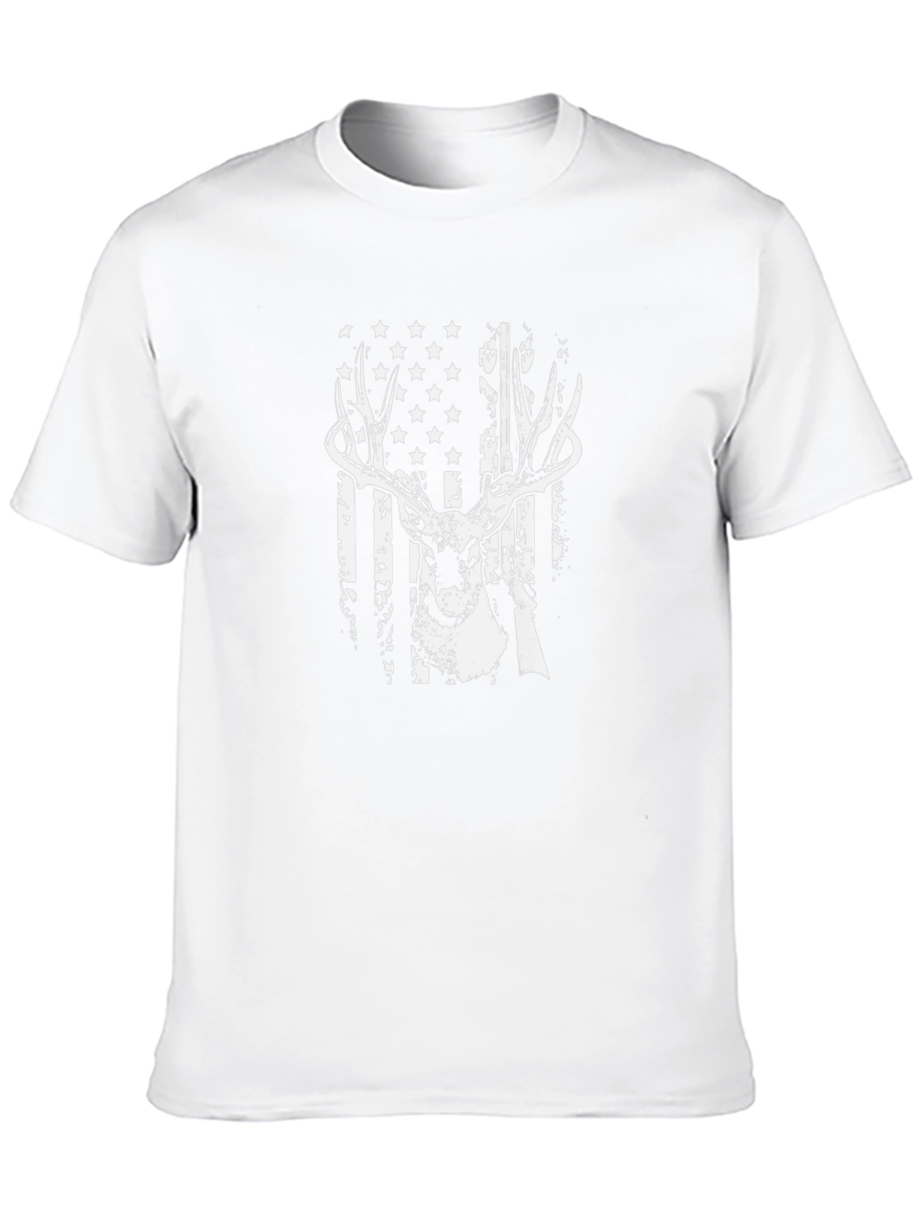 Deer Hunting American Flag Graphic Tee