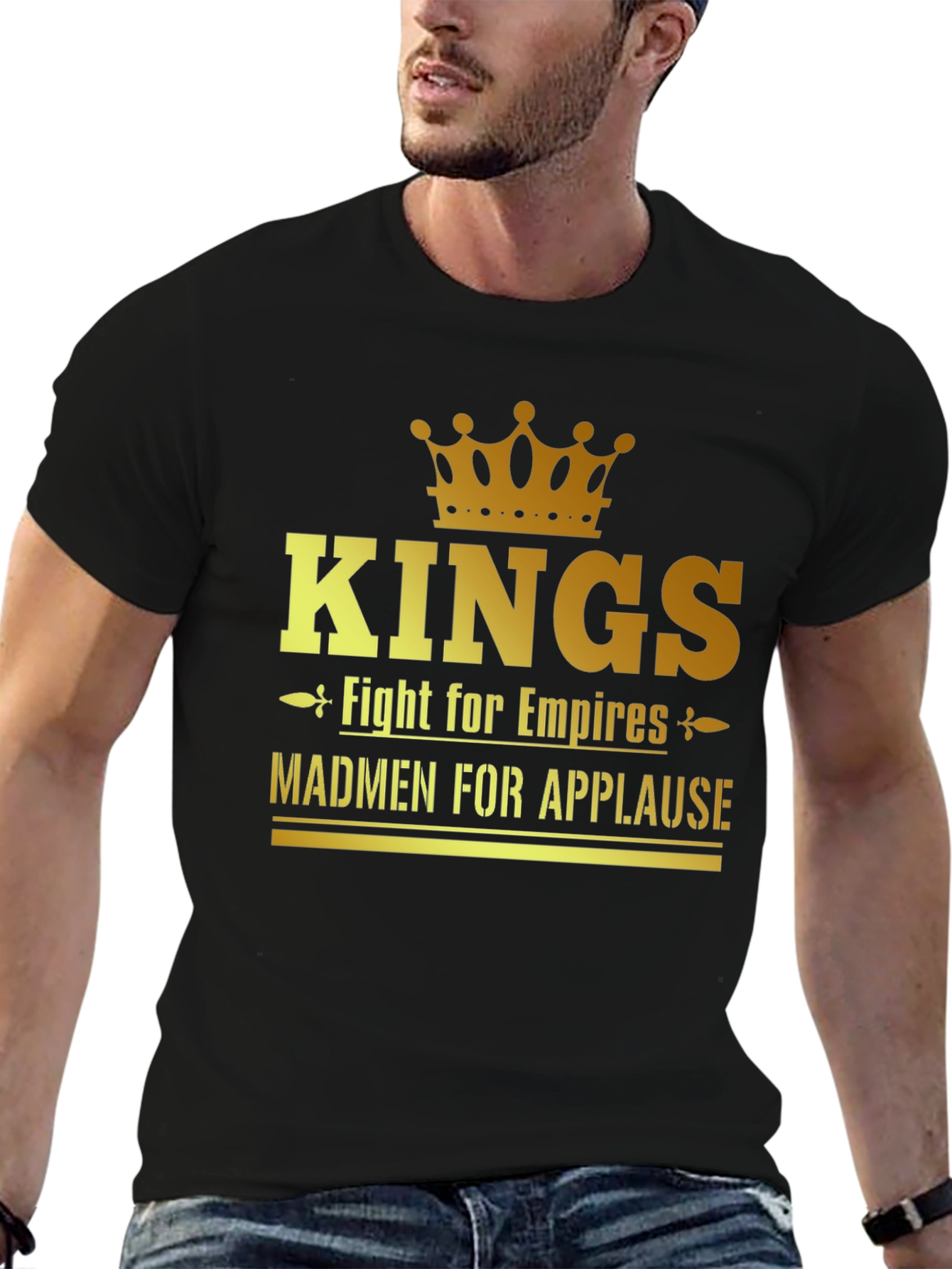 Kings Fight for Empires Mens Black T-Shirt