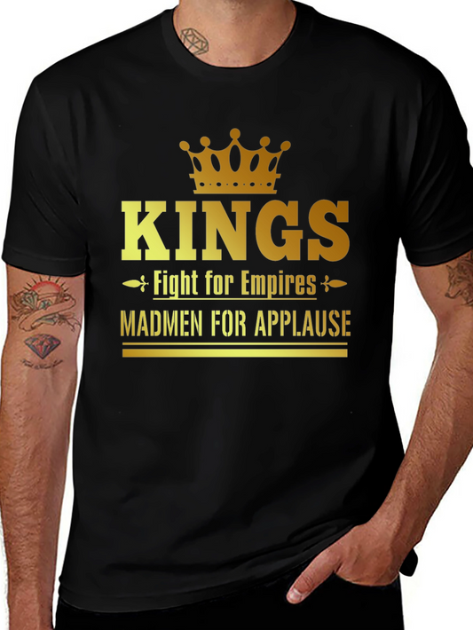 Kings Fight for Empires Mens Black T-Shirt