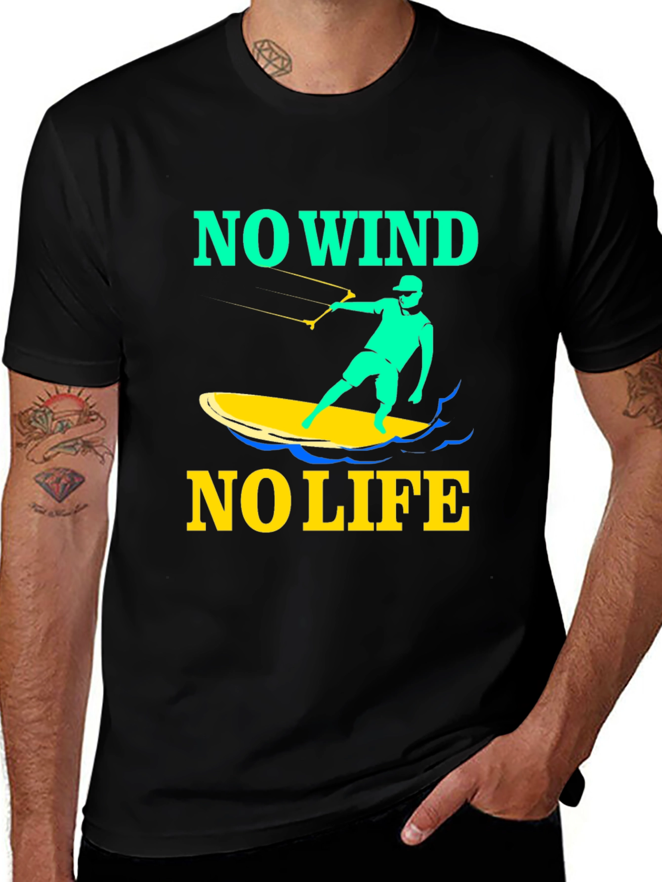 No Wind No Life Surfing T-Shirt