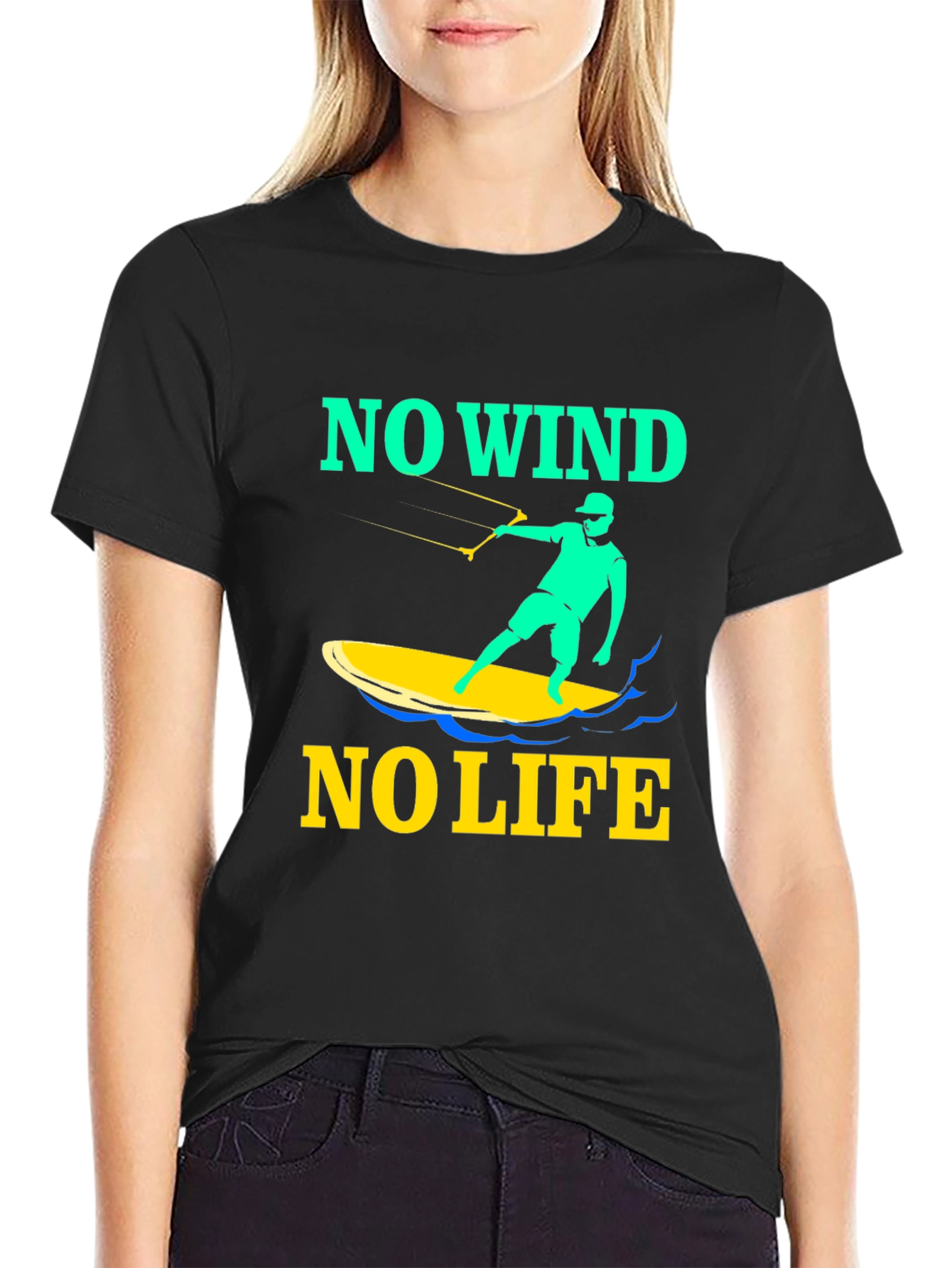 No Wind No Life Surfing T-Shirt