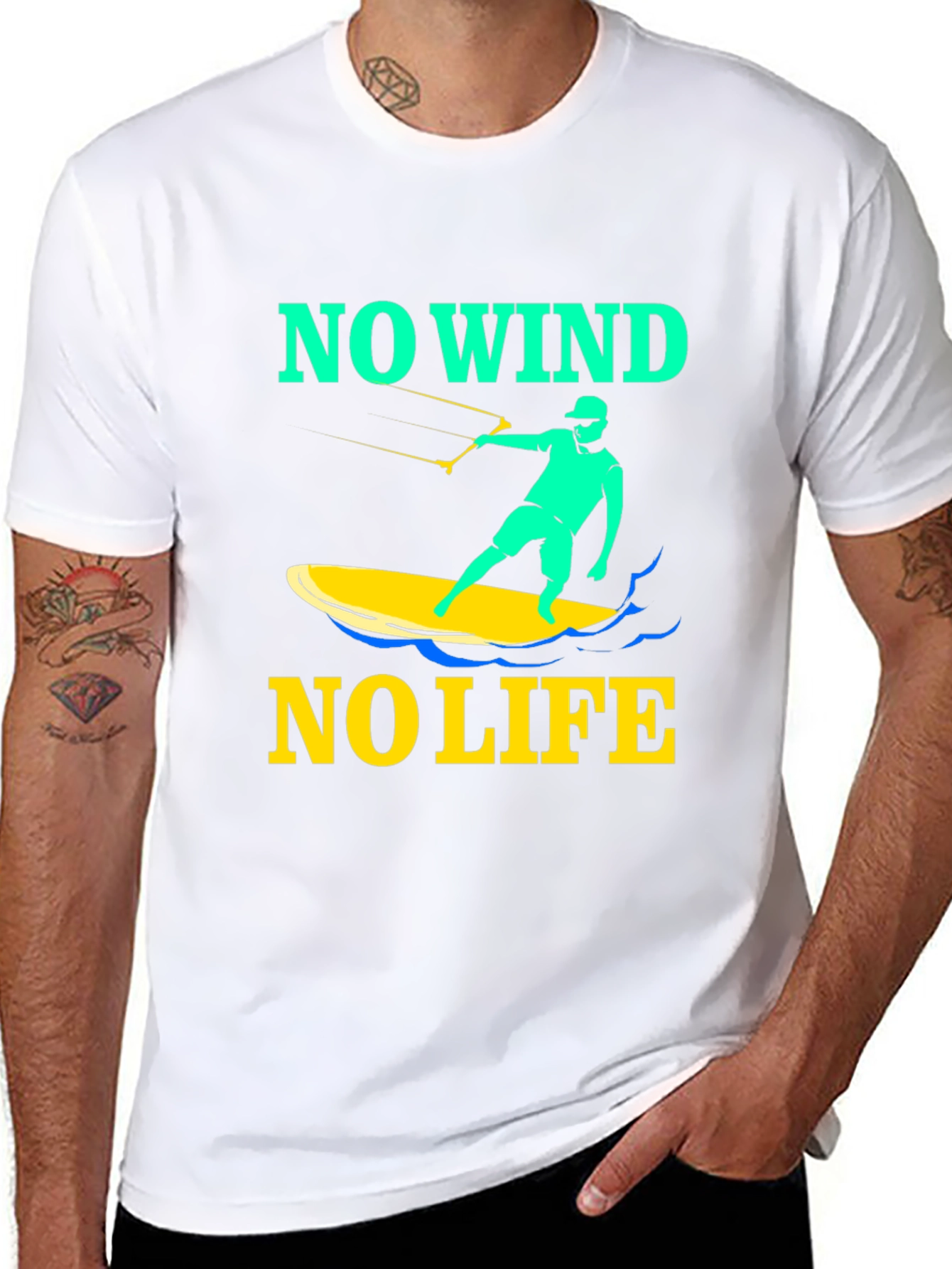 No Wind No Life Surfing T-Shirt