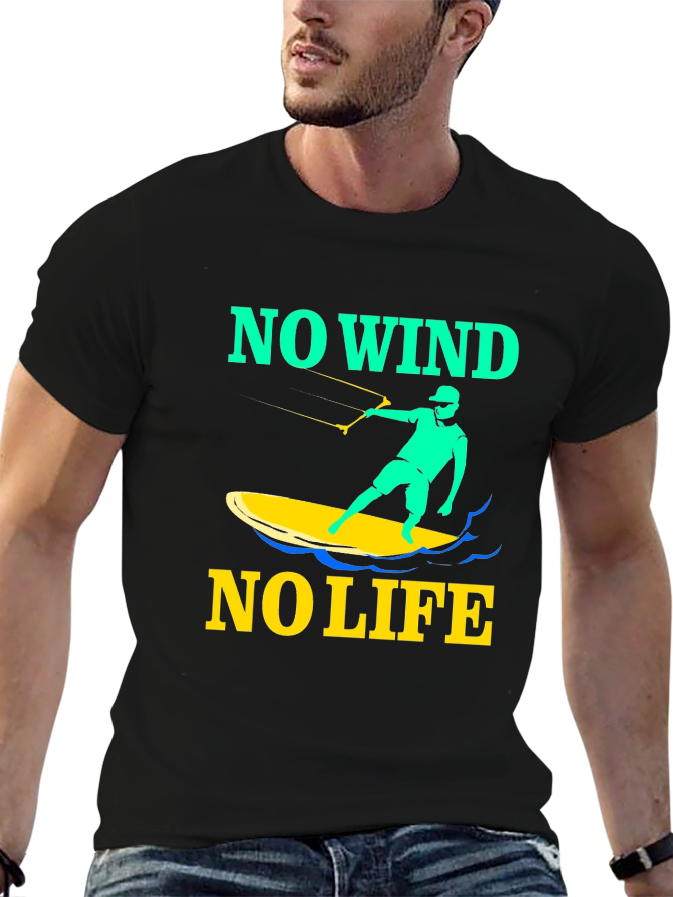 No Wind No Life Surfing T-Shirt