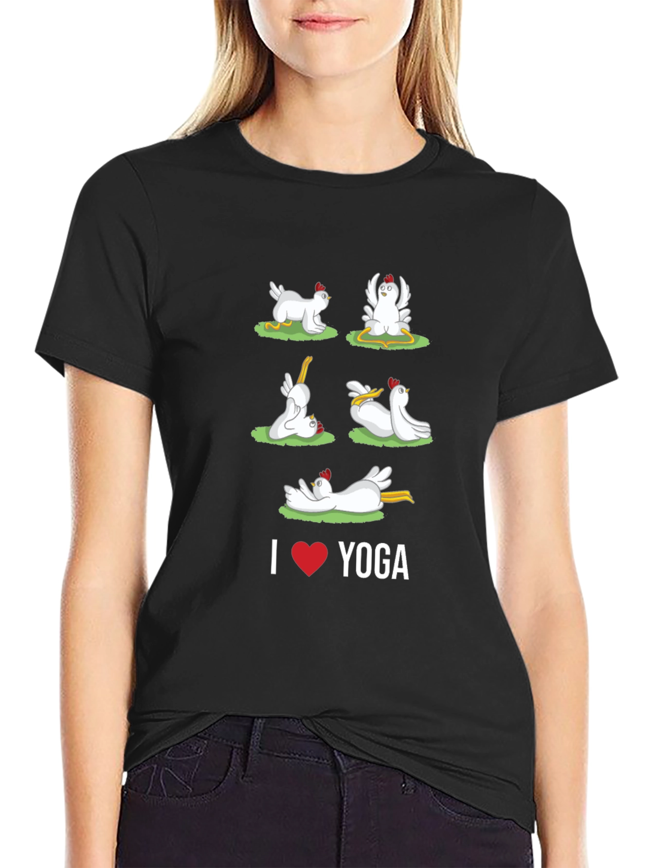 Chicken Yoga T-Shirt - Funny Animal Tee