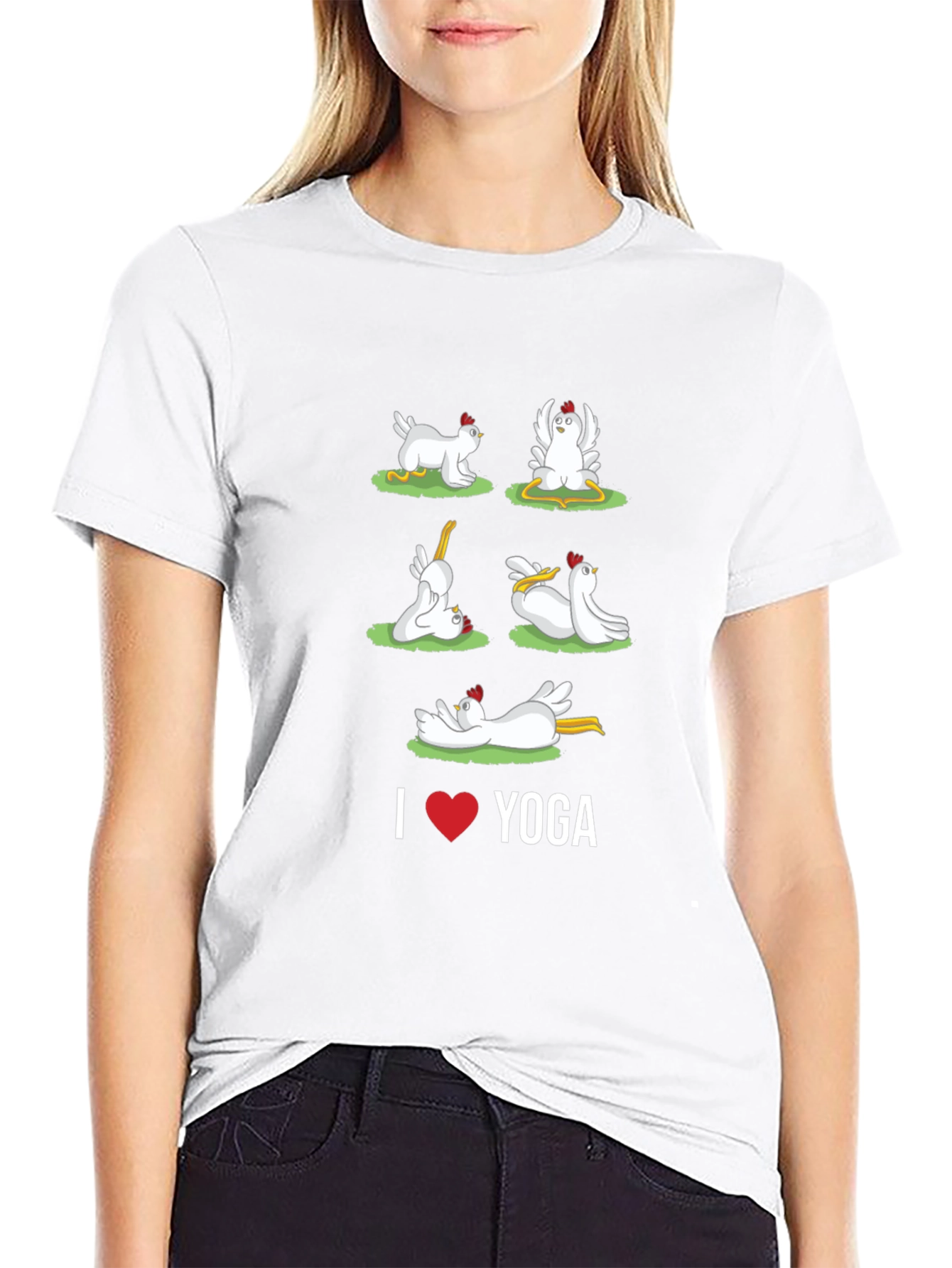 Chicken Yoga T-Shirt - Funny Animal Tee