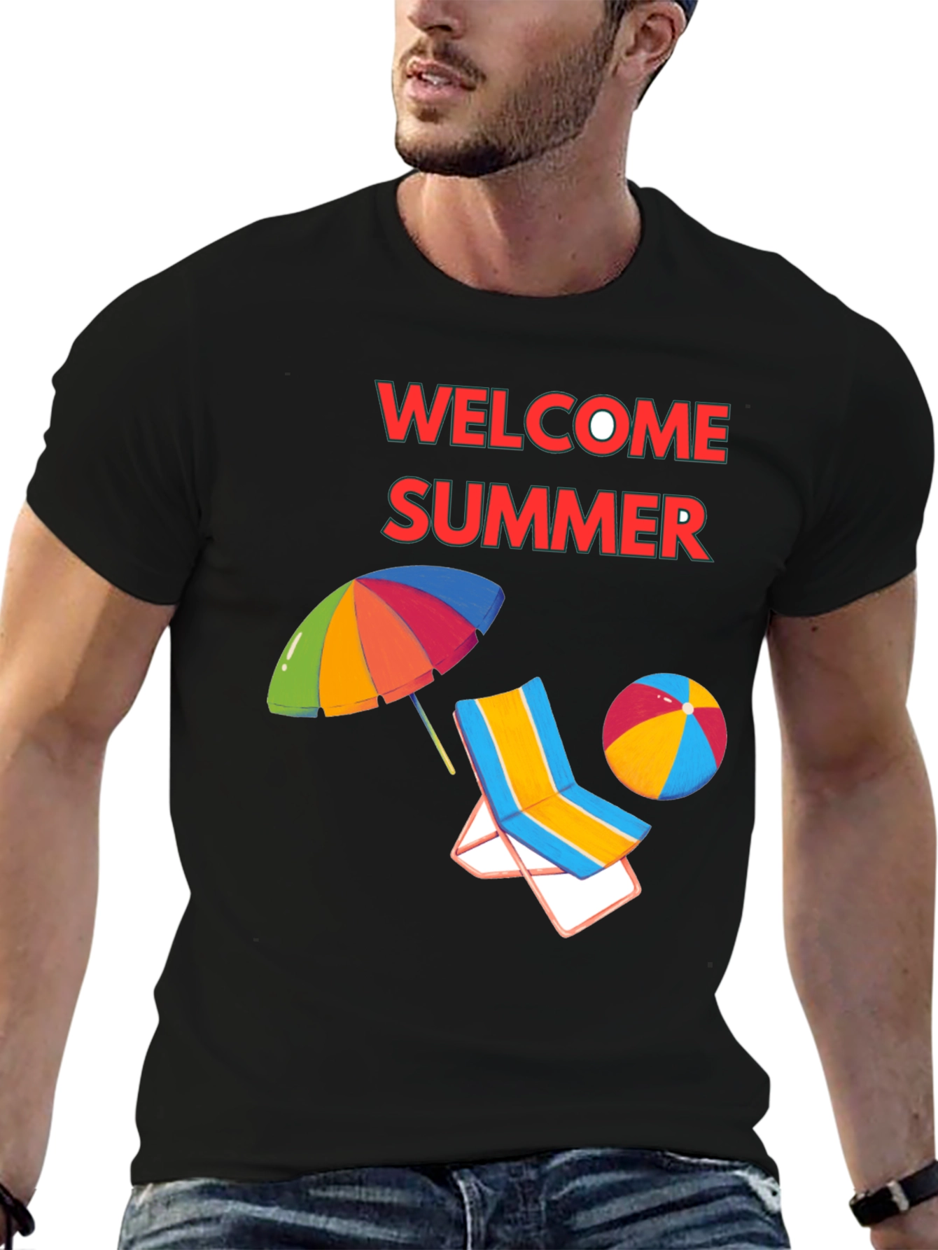 Welcome Summer Black T-Shirt