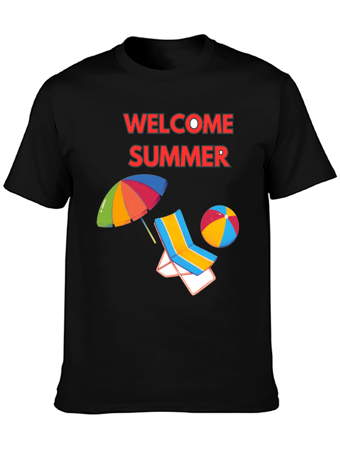 Welcome Summer Black T-Shirt