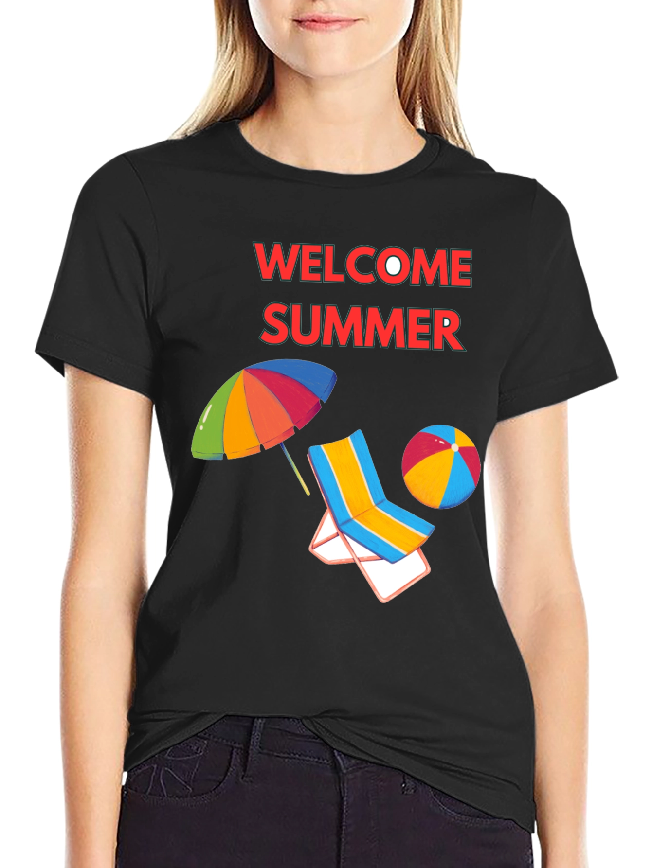 Welcome Summer Black T-Shirt