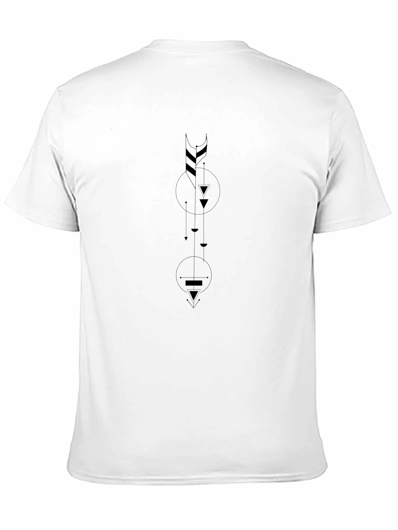Geometric Arrow Graphic Tee - Modern Casual Style