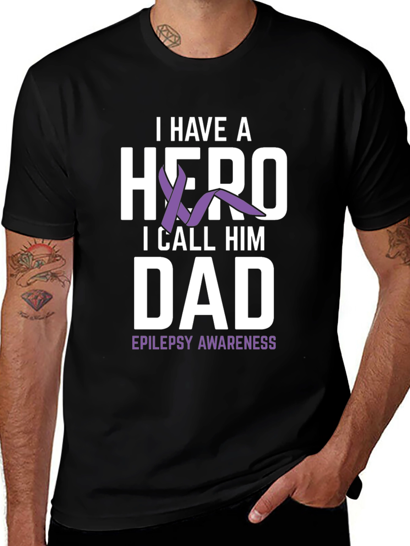 Epilepsy Awareness Hero Dad T-Shirt