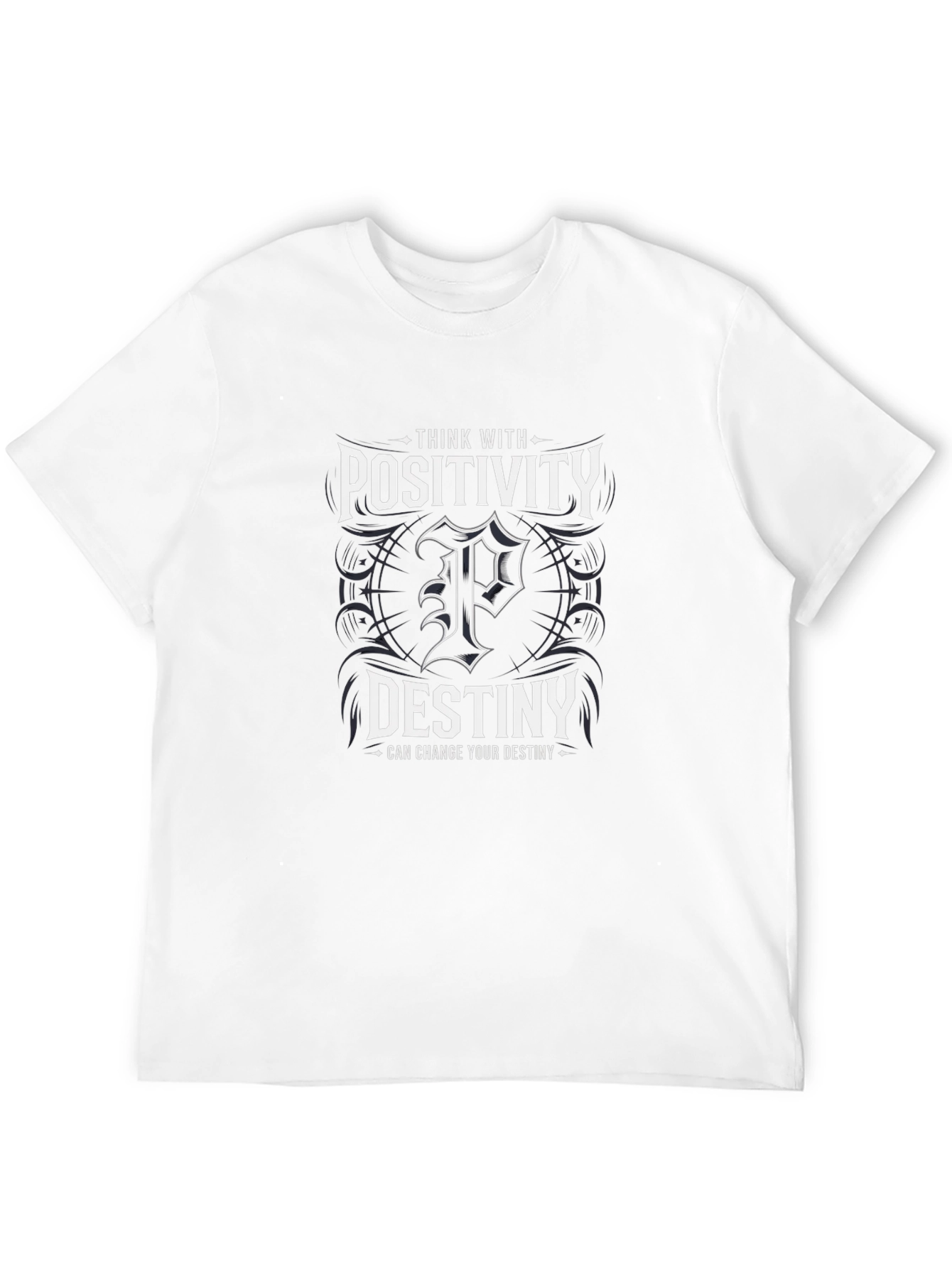 Positivity Destiny Graphic Print Mens T-Shirt