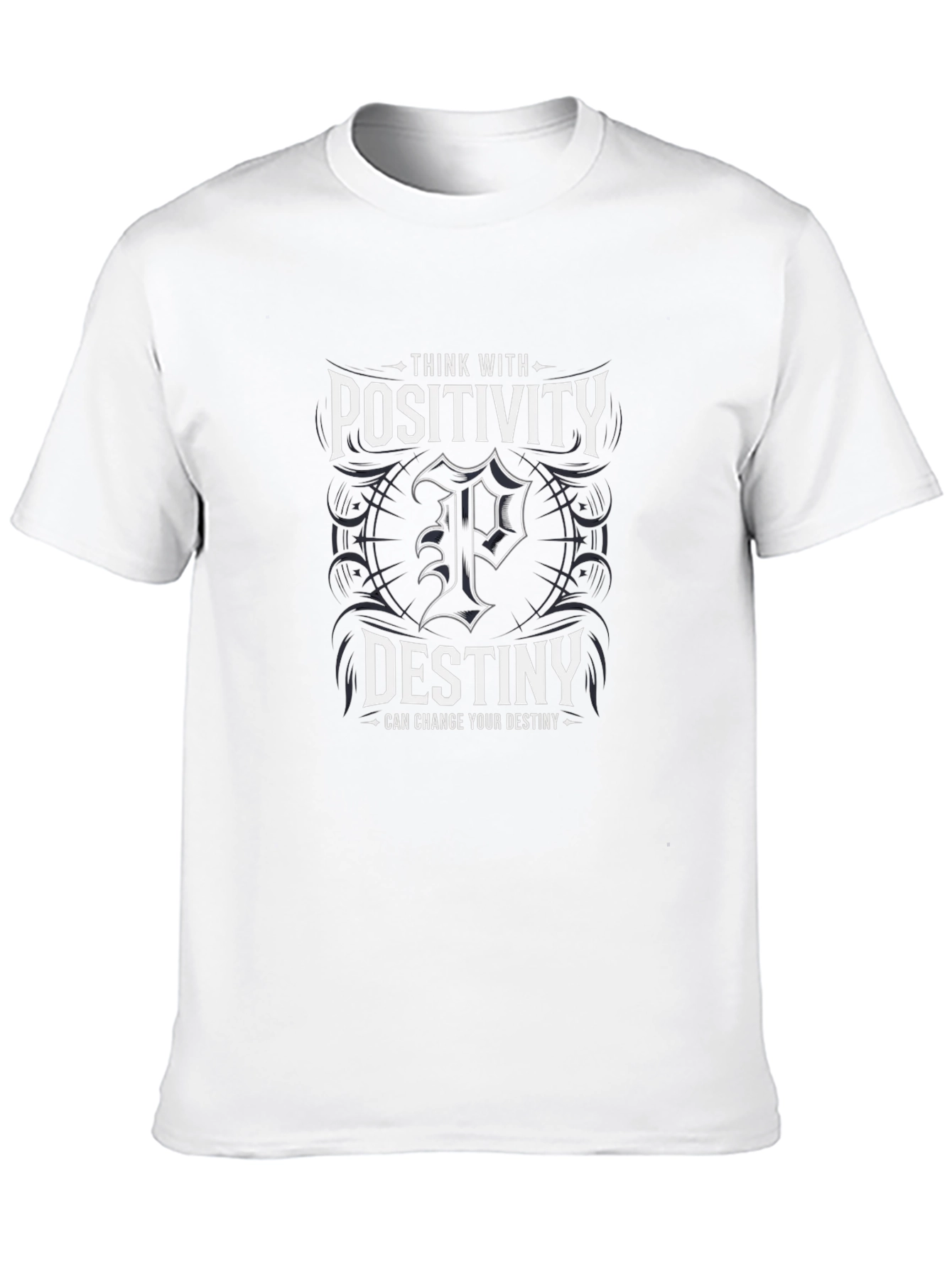 Positivity Destiny Graphic Print Mens T-Shirt