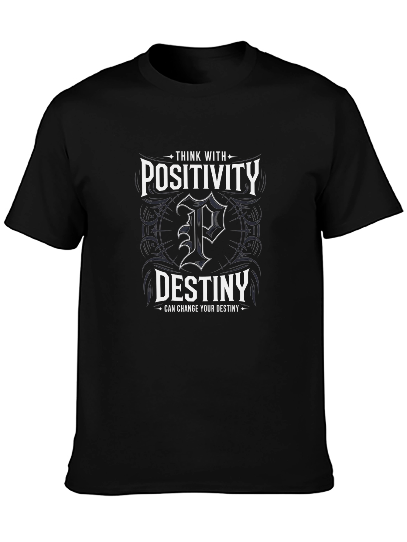 Positivity Destiny Graphic Print Mens T-Shirt