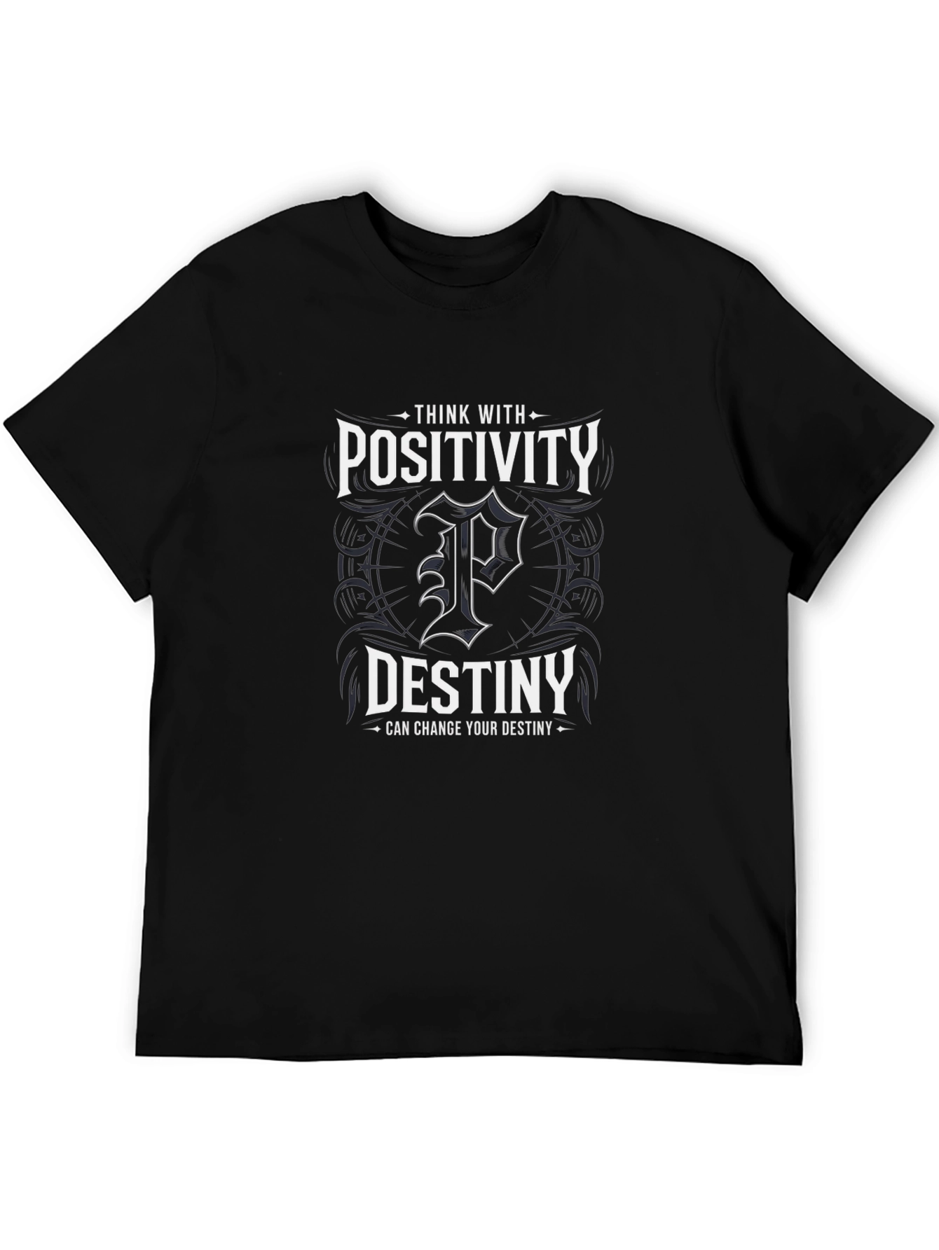 Positivity Destiny Graphic Print Mens T-Shirt